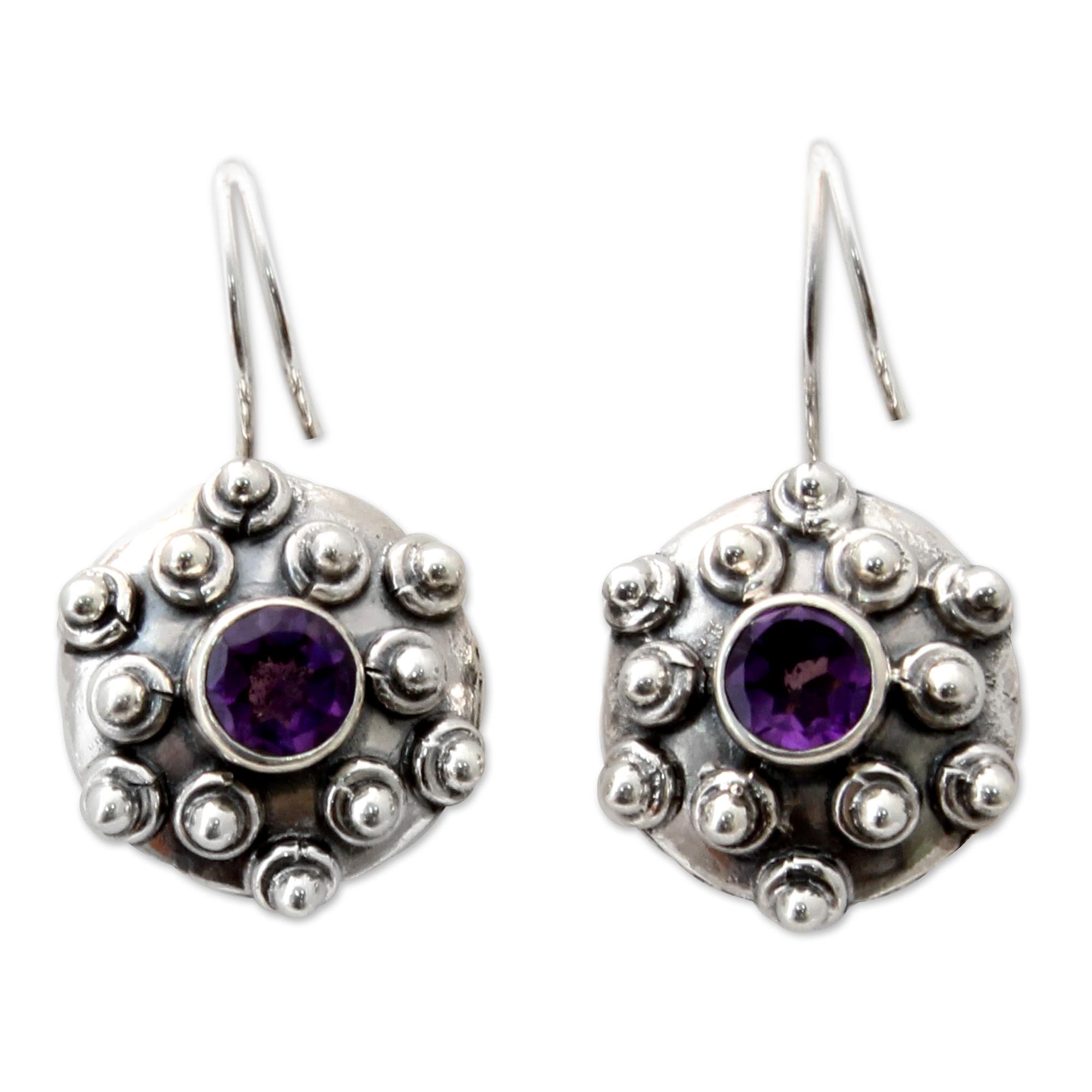 Premium Splendor Amethyst Drop Earrings