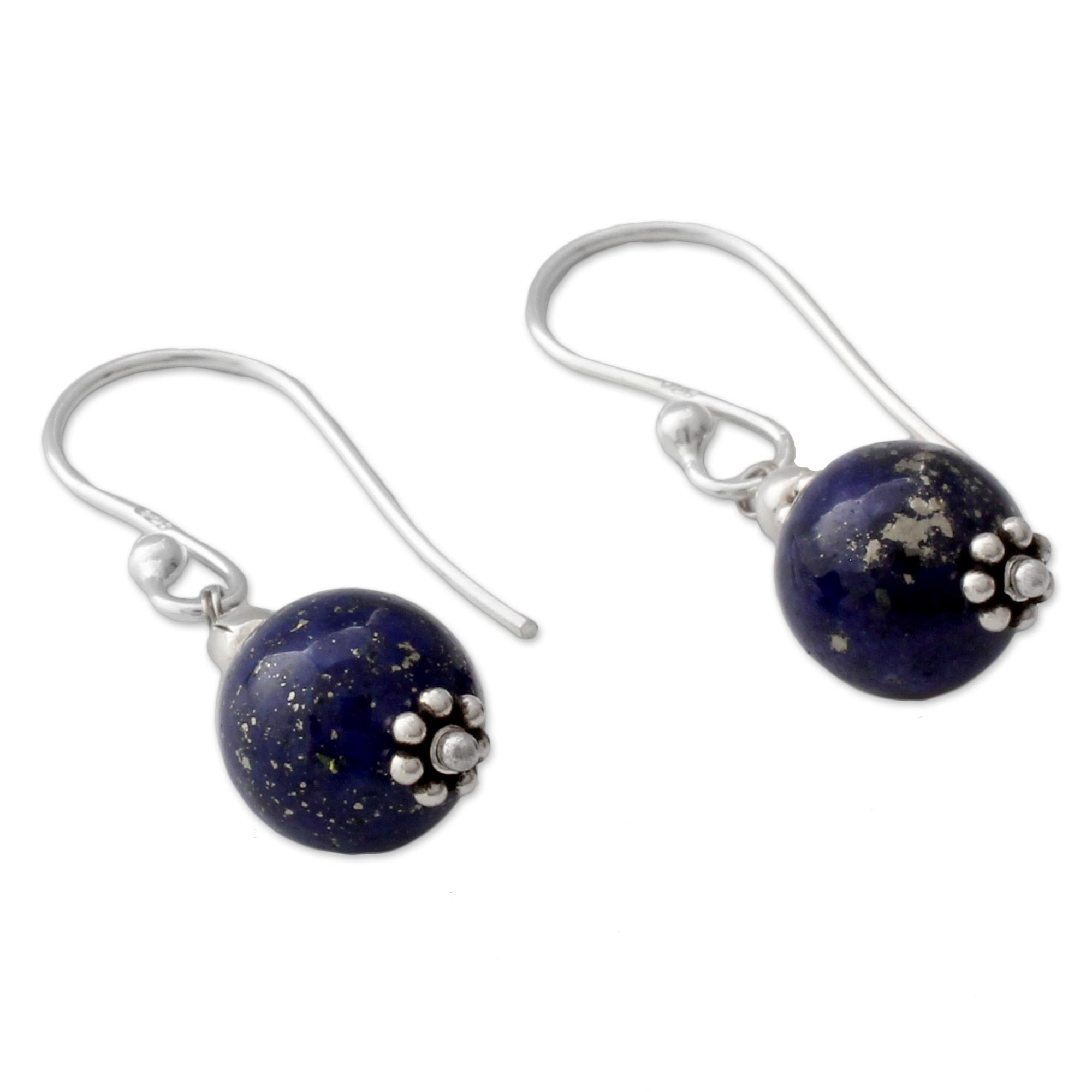 Premium Royal Discretion Sterling Silver Lapis Lazuli Earrings