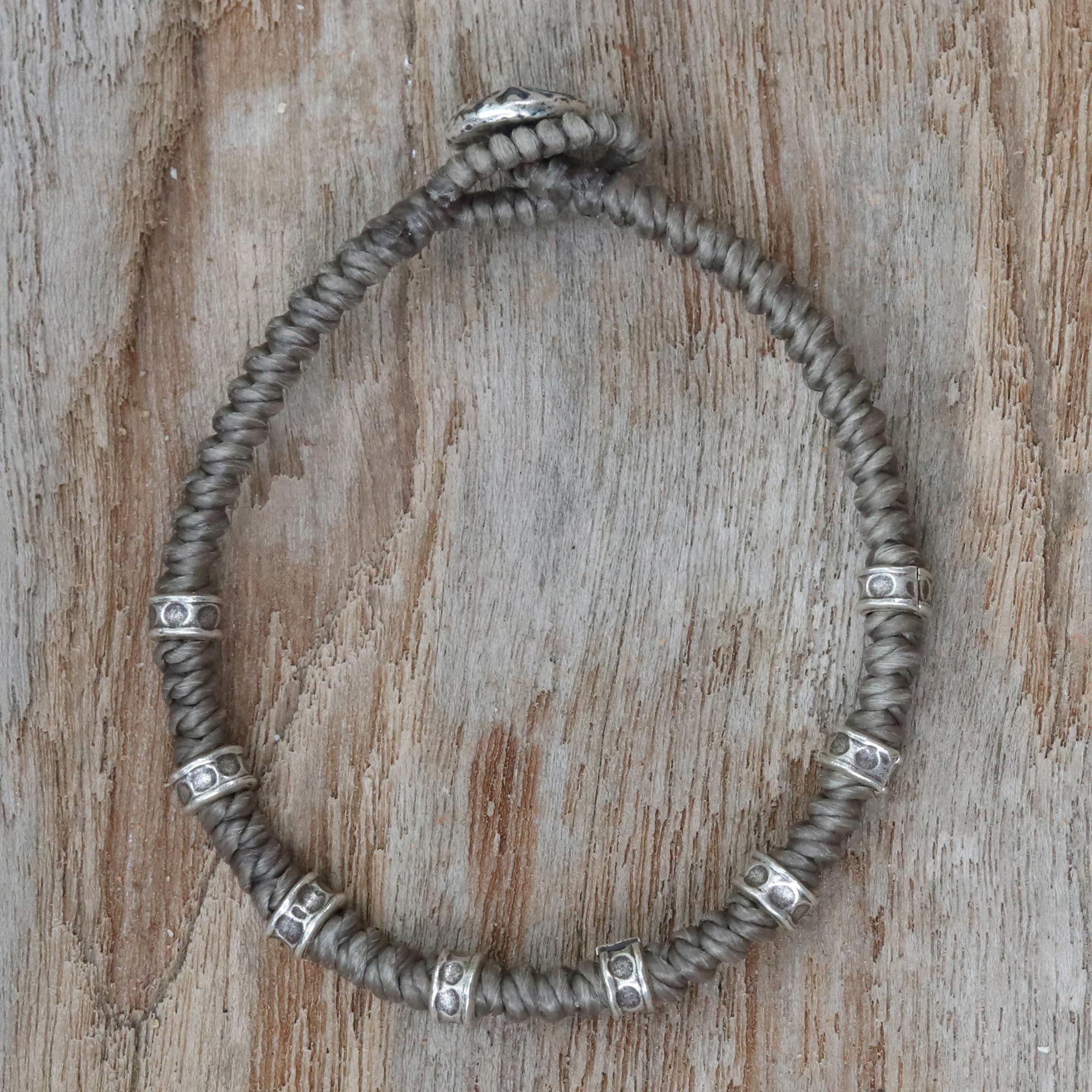 Premium Karen Silver Braided Bracelet - Handcrafted in Thailand