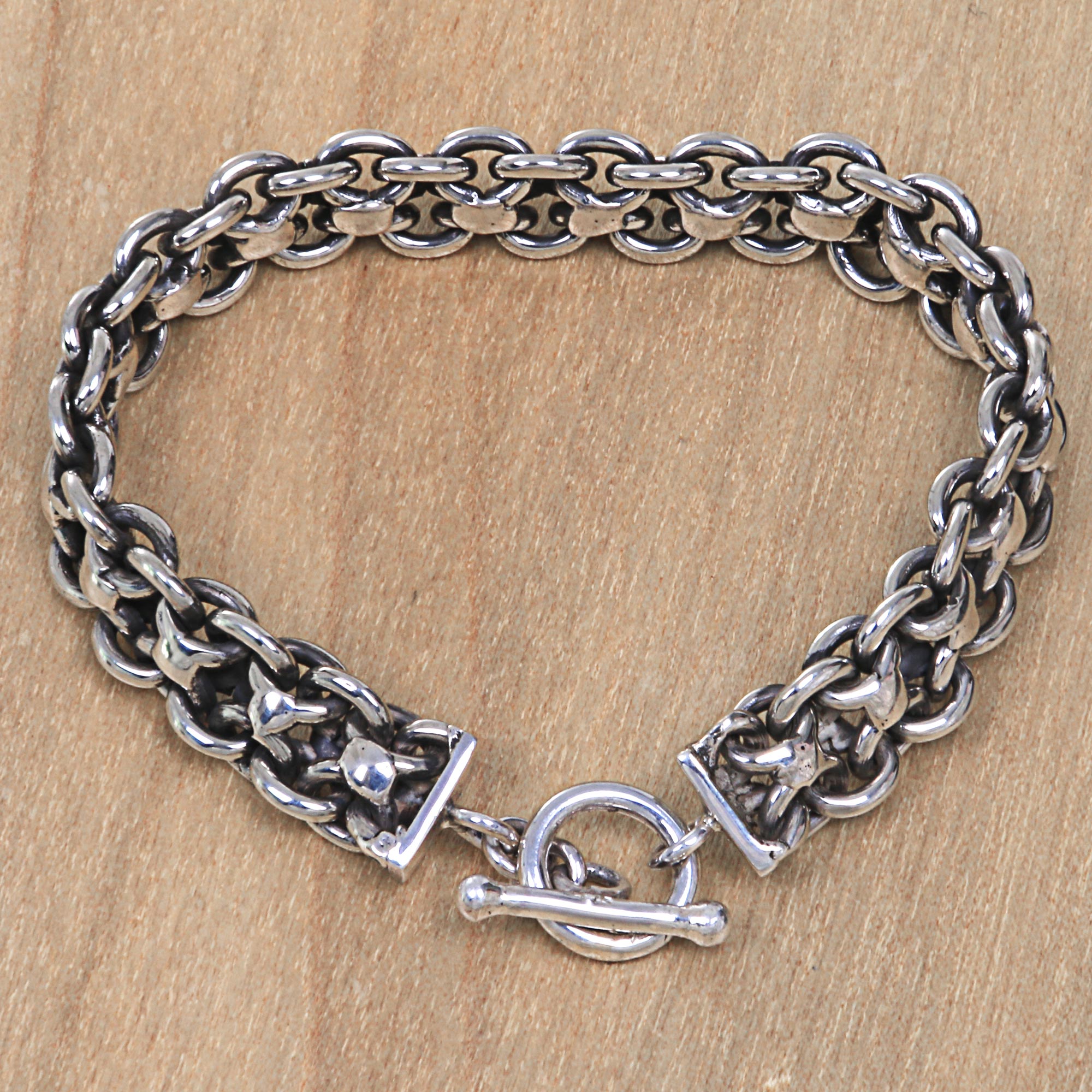 Premium Sterling Silver Ancient History Link Bracelet