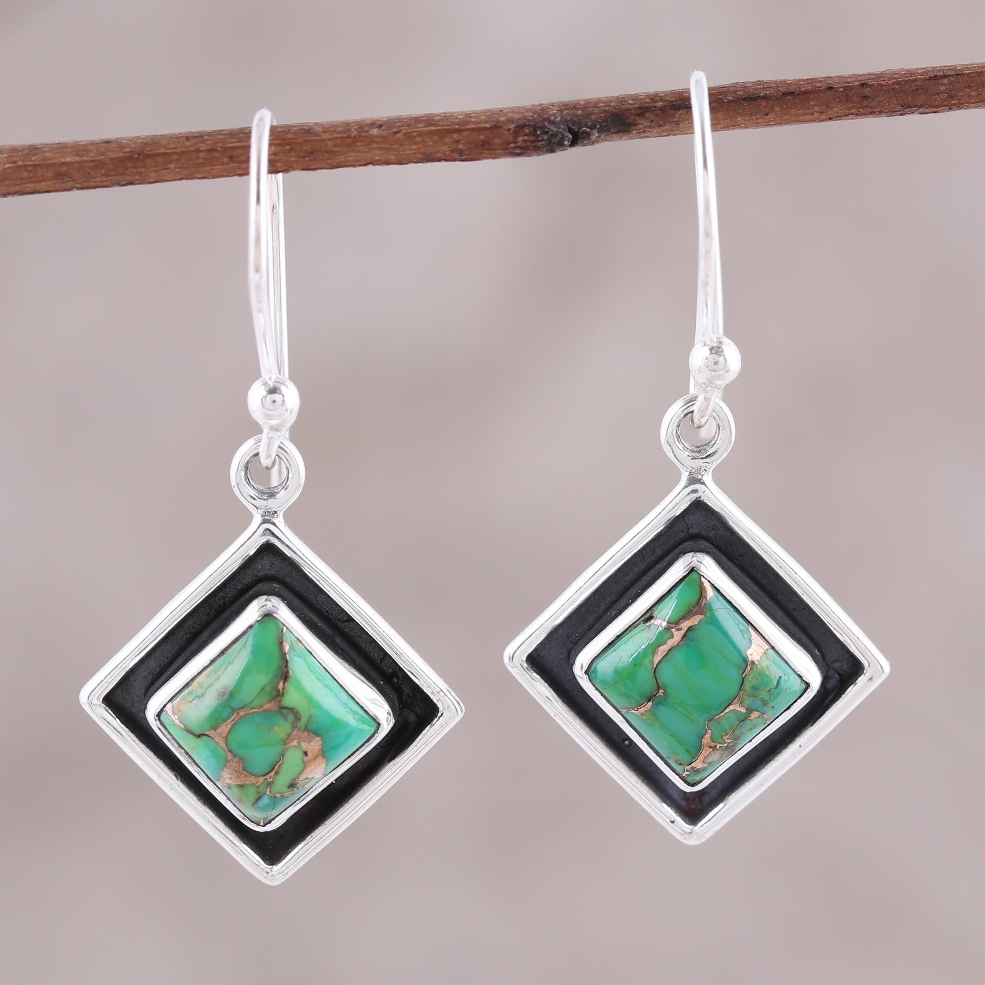 Premium Chic Kites Green Turquoise Dangle Earrings - Ultimate Elegance