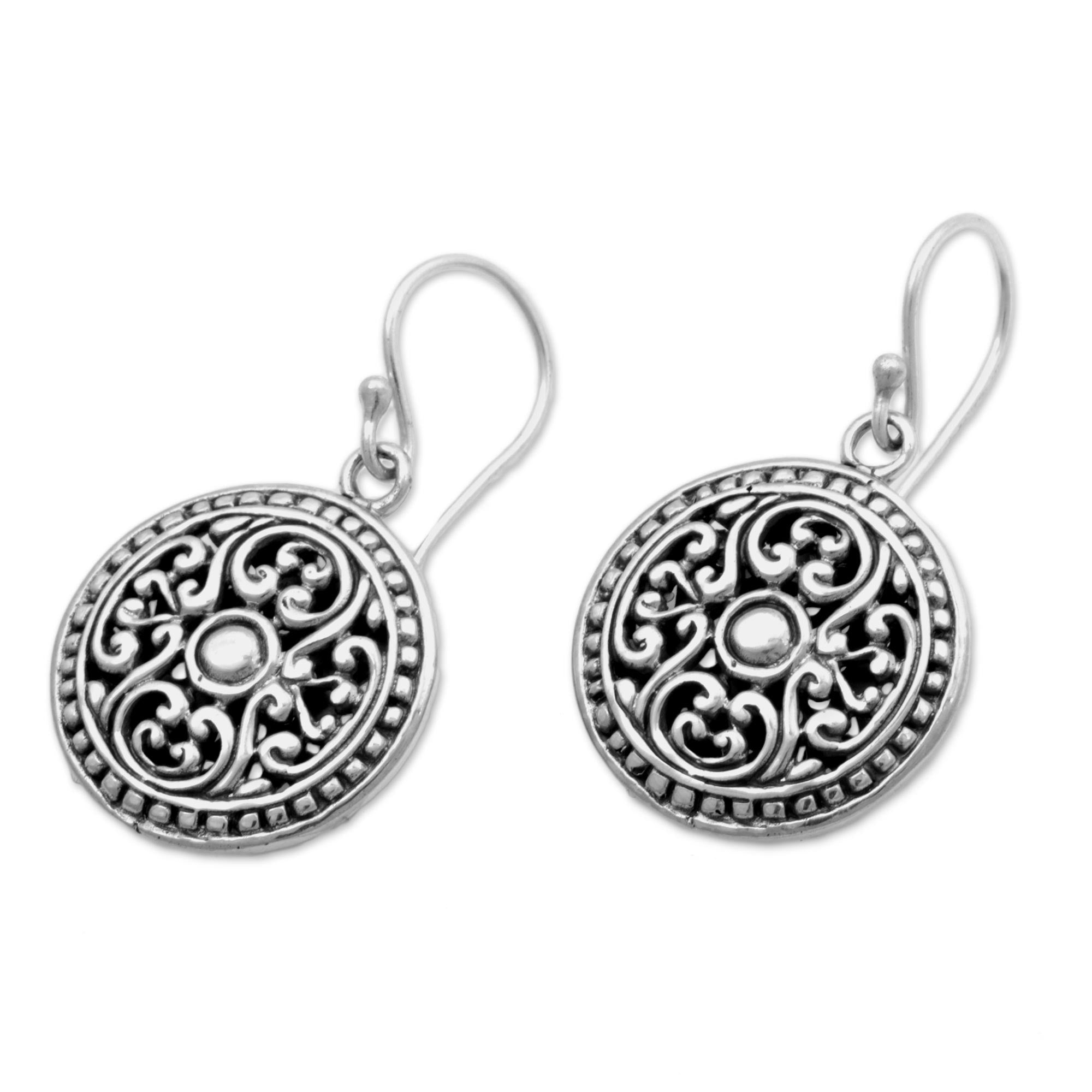 Premium Bali Sterling Silver Dangle Earrings - Handcrafted Elegance