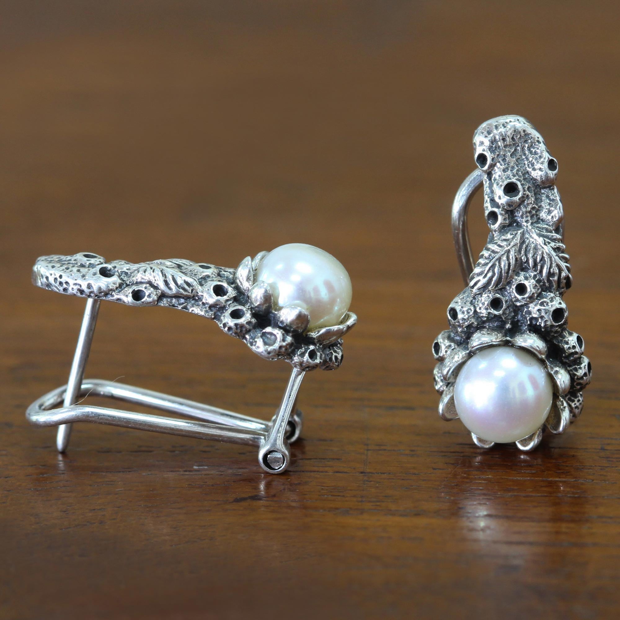 Premium Coral Reef Pearl Drop Earrings - Ultimate Elegance