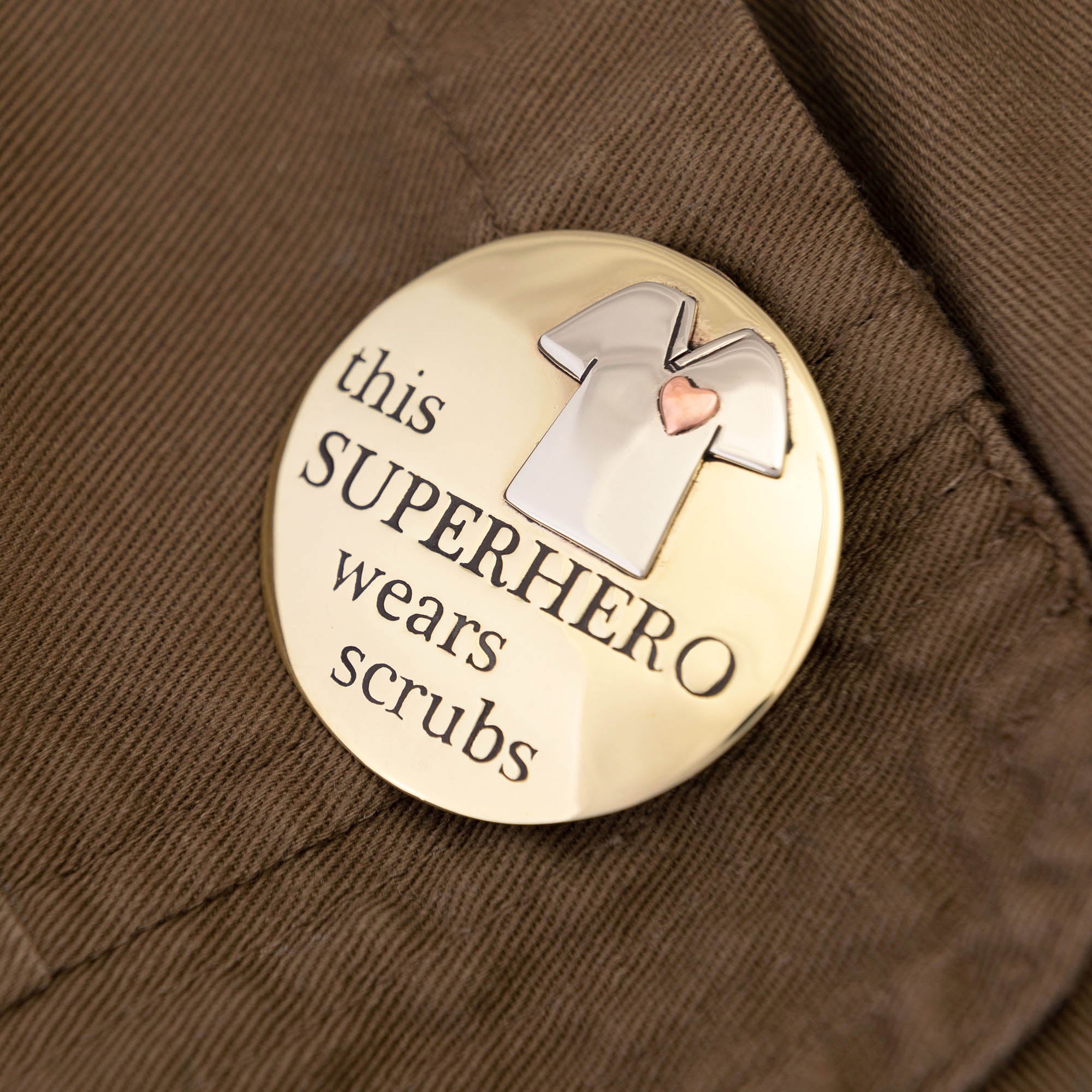 Premium Superhero in Scrubs Mixed Metal Pin - Ultimate Tribute to Healthcare Heroes