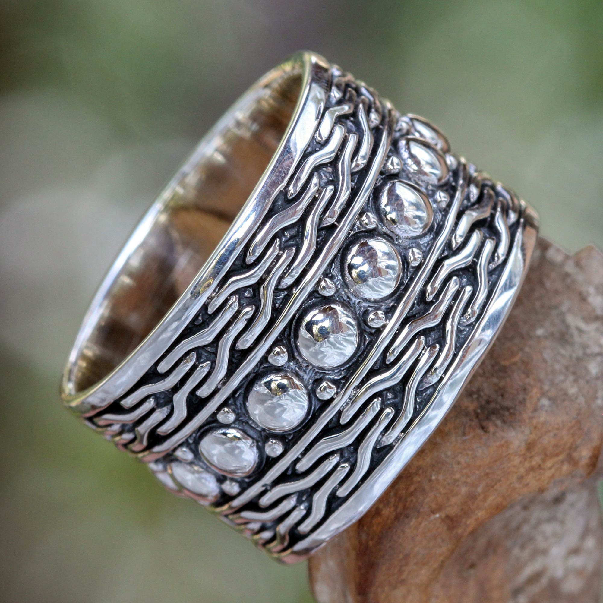 Premium Handcrafted Sterling Silver Band Ring for Men