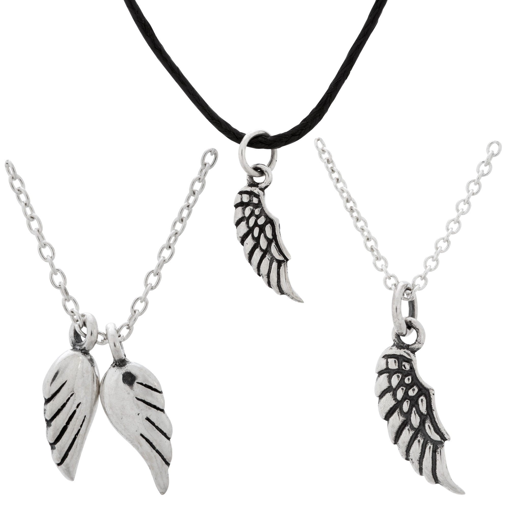 Premium Angels By My Side Sterling Silver Necklace