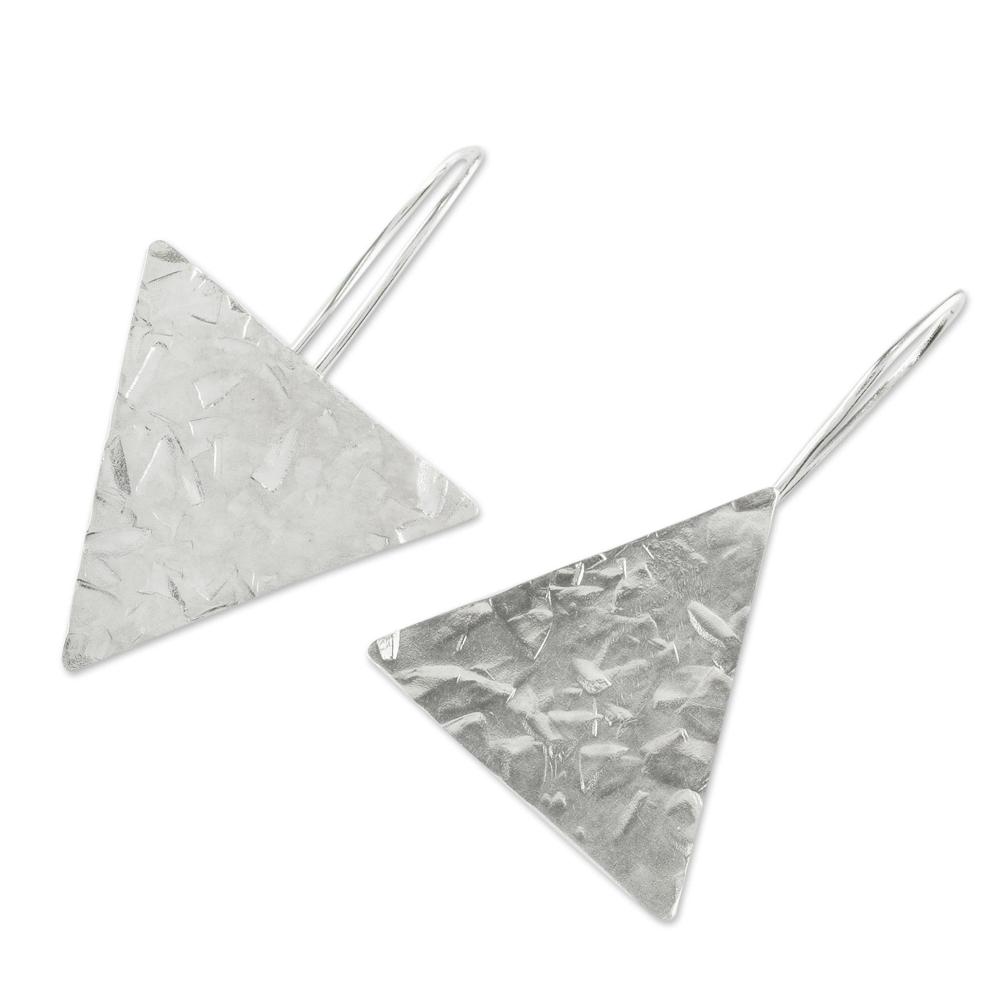 Premium Modern Sterling Silver Asymmetric Geometric Earrings by Soledad Borel