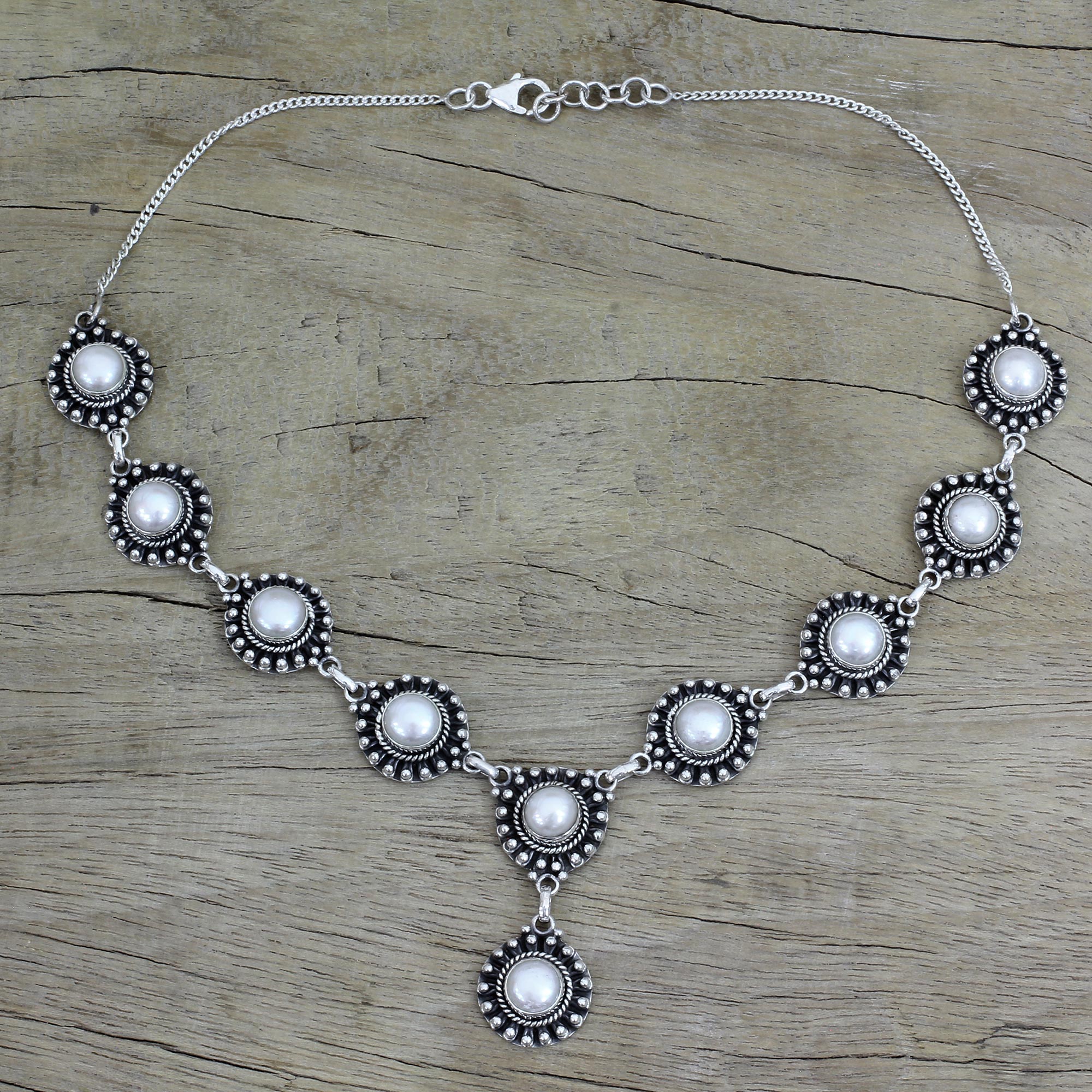 Elegant Purity Pearl Y Necklace