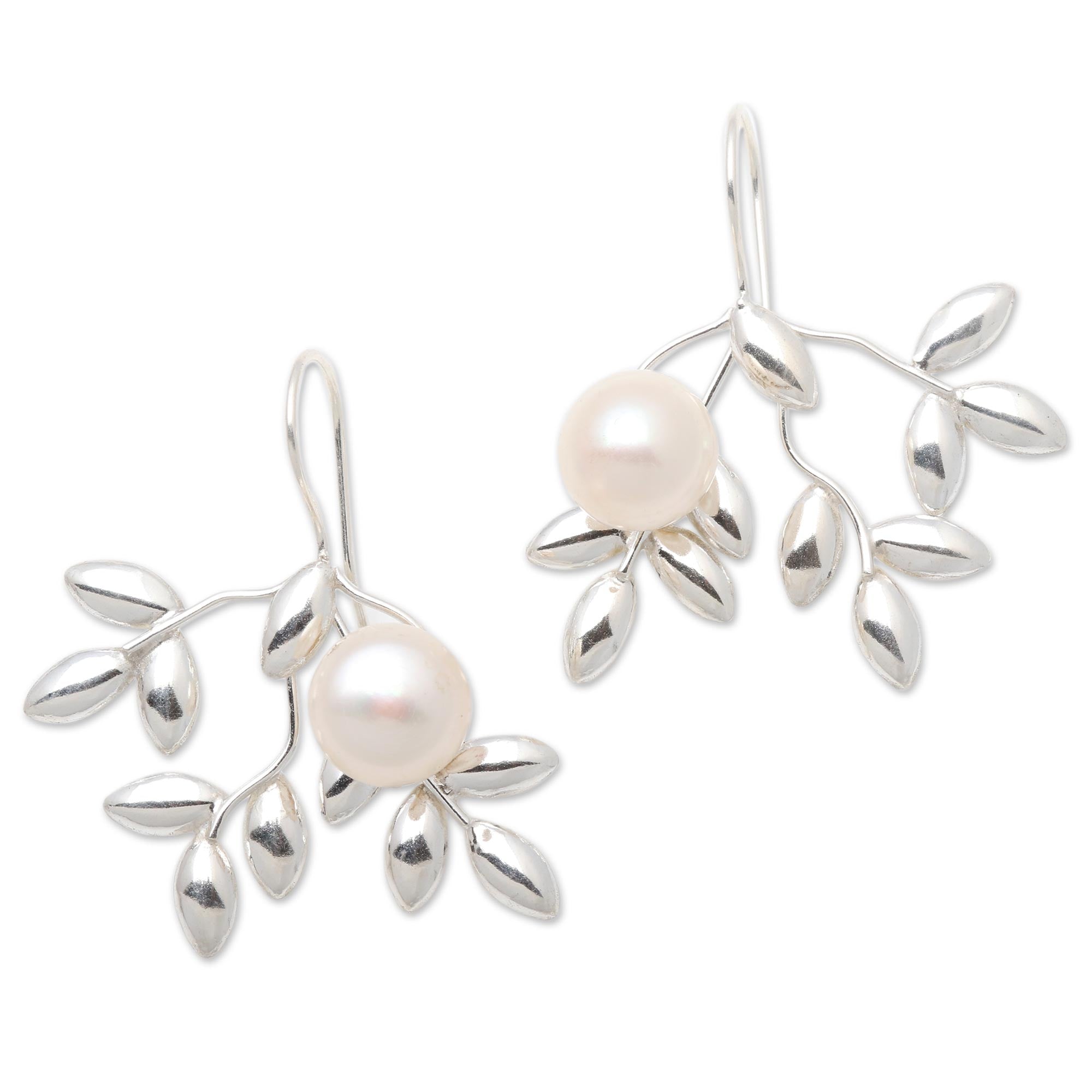 Premium Balinese Pearl Drop Earrings - Sterling Silver & Freshwater Pearls