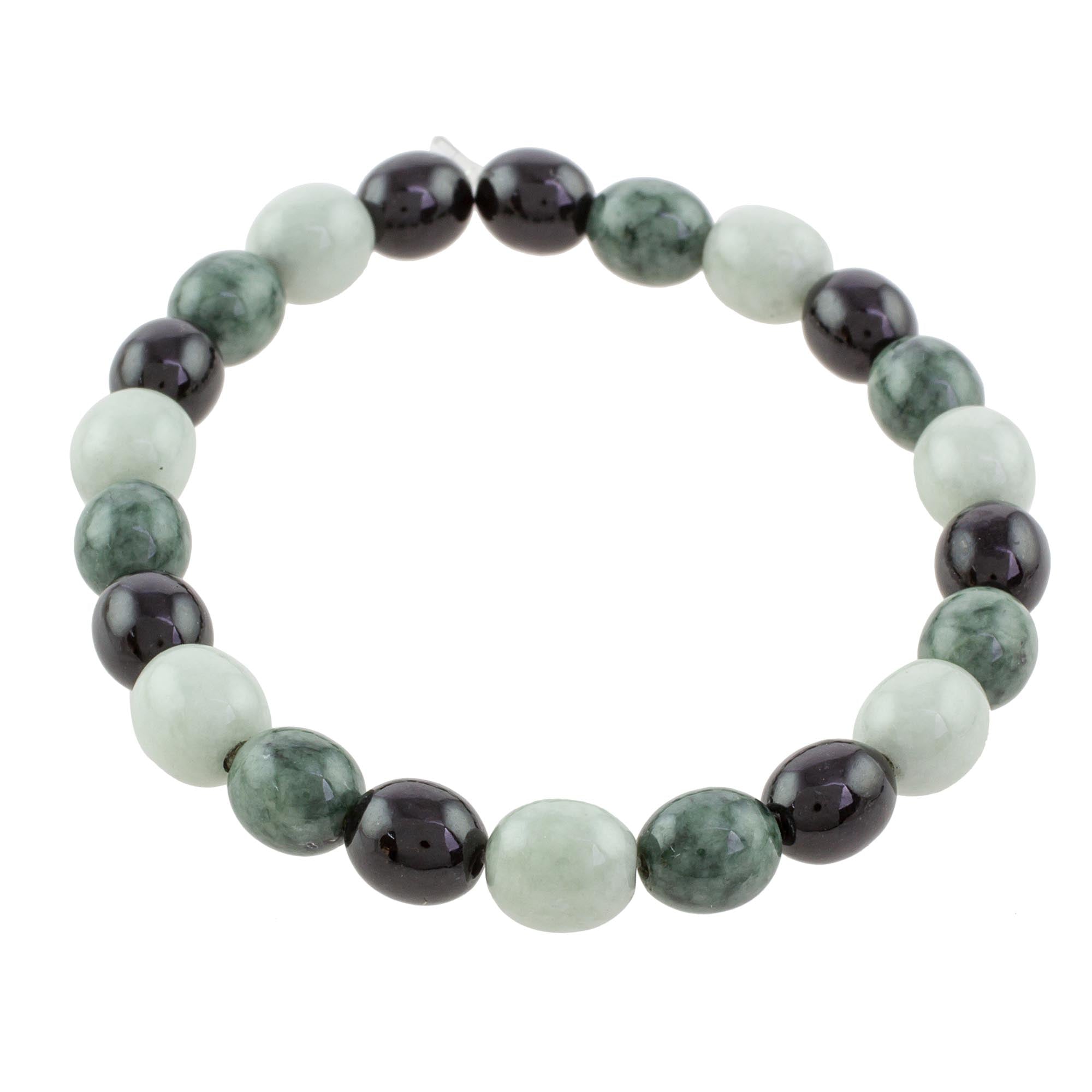 Premium Natural Jade Stretch Bracelet - Light & Shade Collection