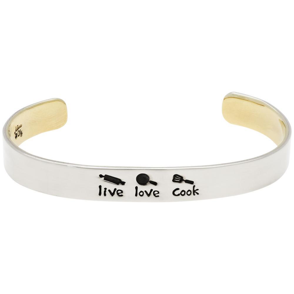 Premium Live Love Cook Cuff Bracelet - Handmade Cooking Jewelry