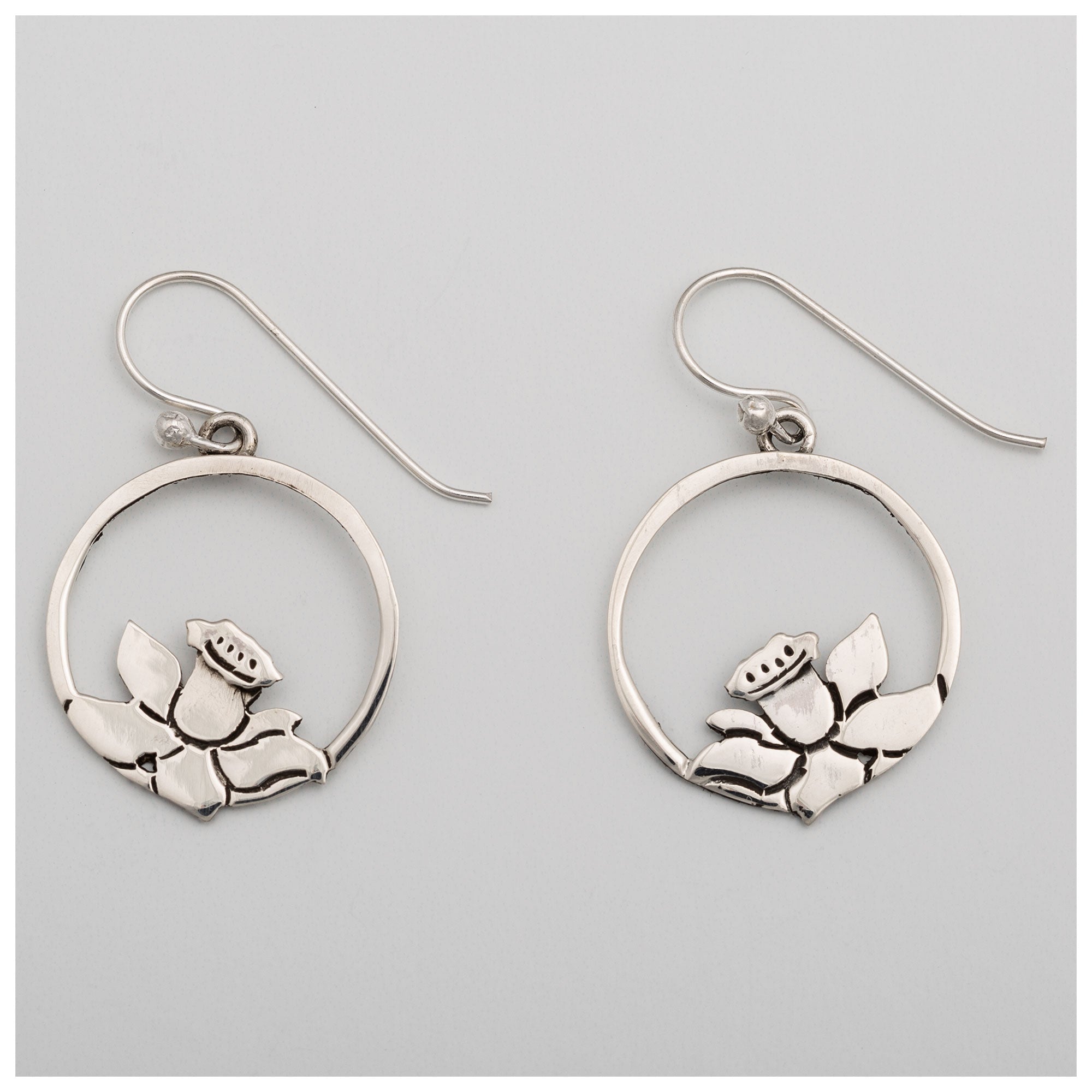 Premium Blooming Flowers Sterling Silver Earrings - Handcrafted Elegance