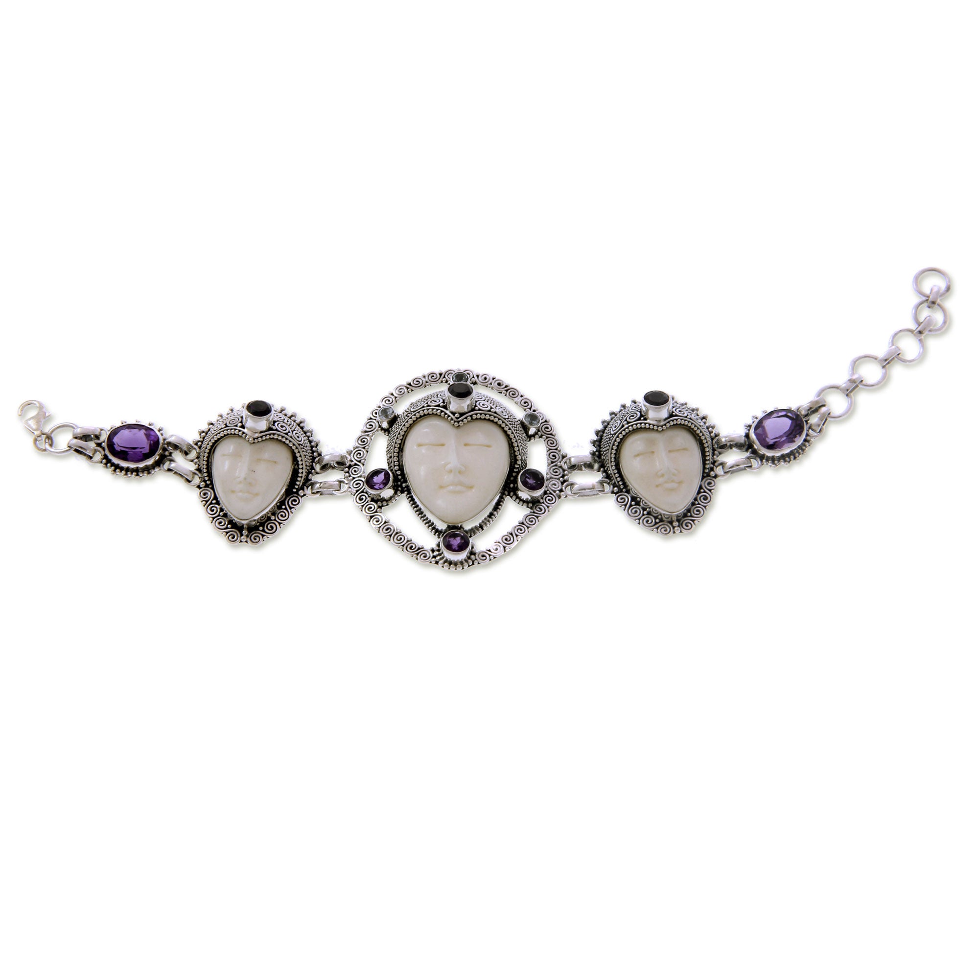 Premium Noble Serenity Sterling Silver Bracelet - Handcrafted Elegance