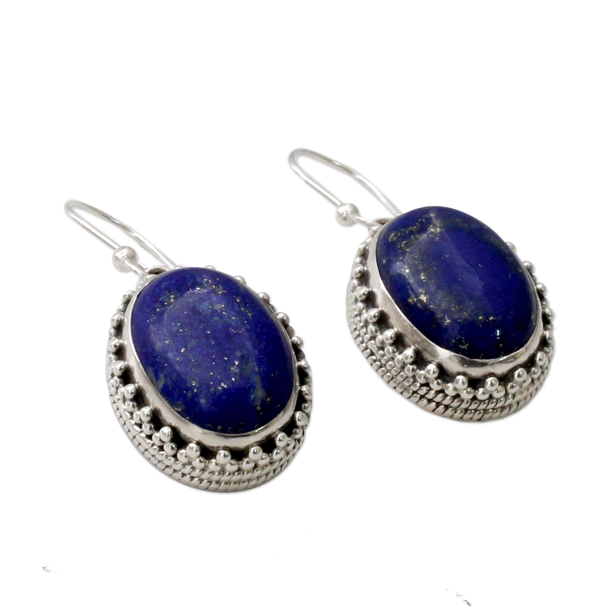 Premium Blue Mystique Handcrafted Sterling Silver & Lapis Lazuli Earrings