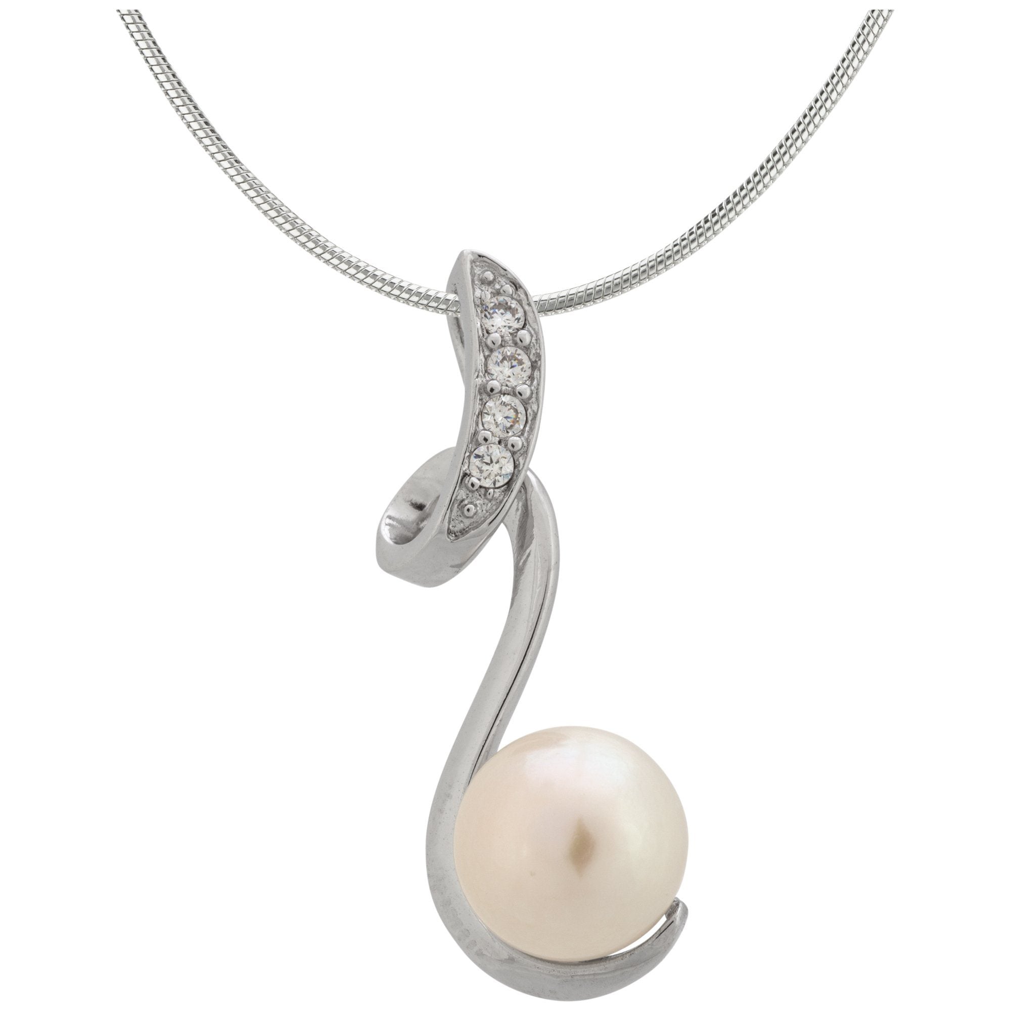 Premium Sterling Swirl Pearl Necklace - Ultimate Elegance