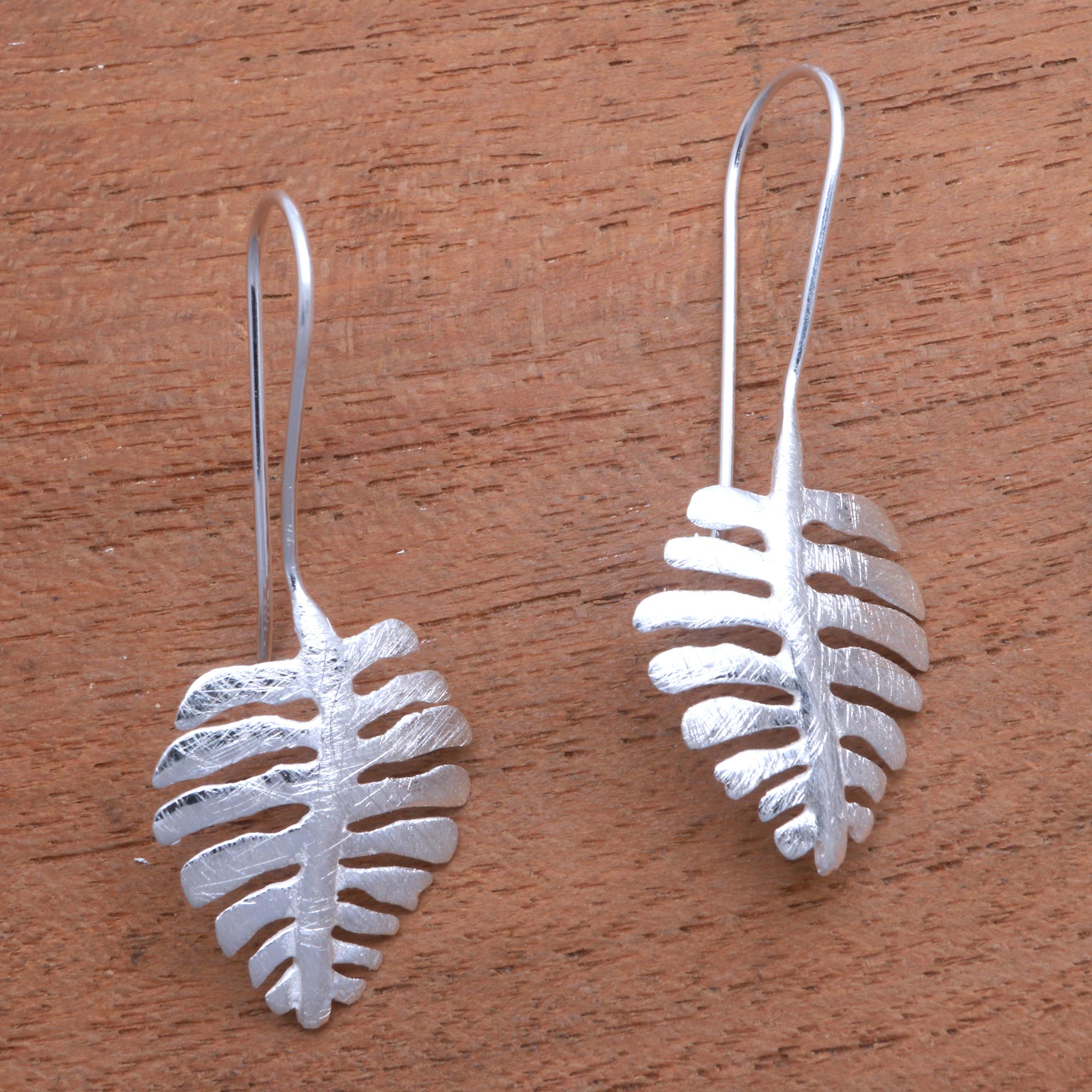 Premium Monstera Leaf Sterling Silver Drop Earrings - Handcrafted Elegance