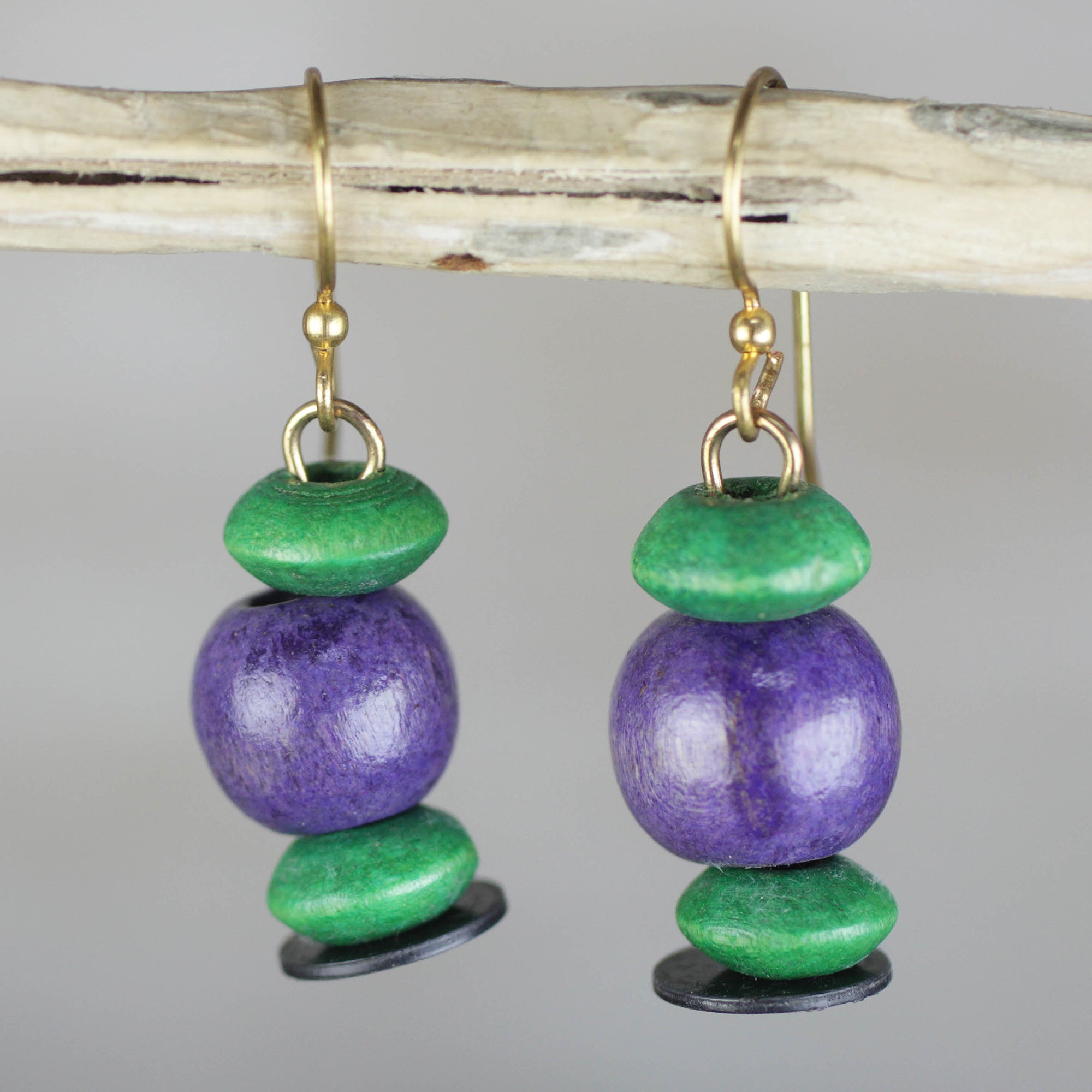 Premium Grape Vineyard Beaded Dangle Earrings - Handcrafted Luxury