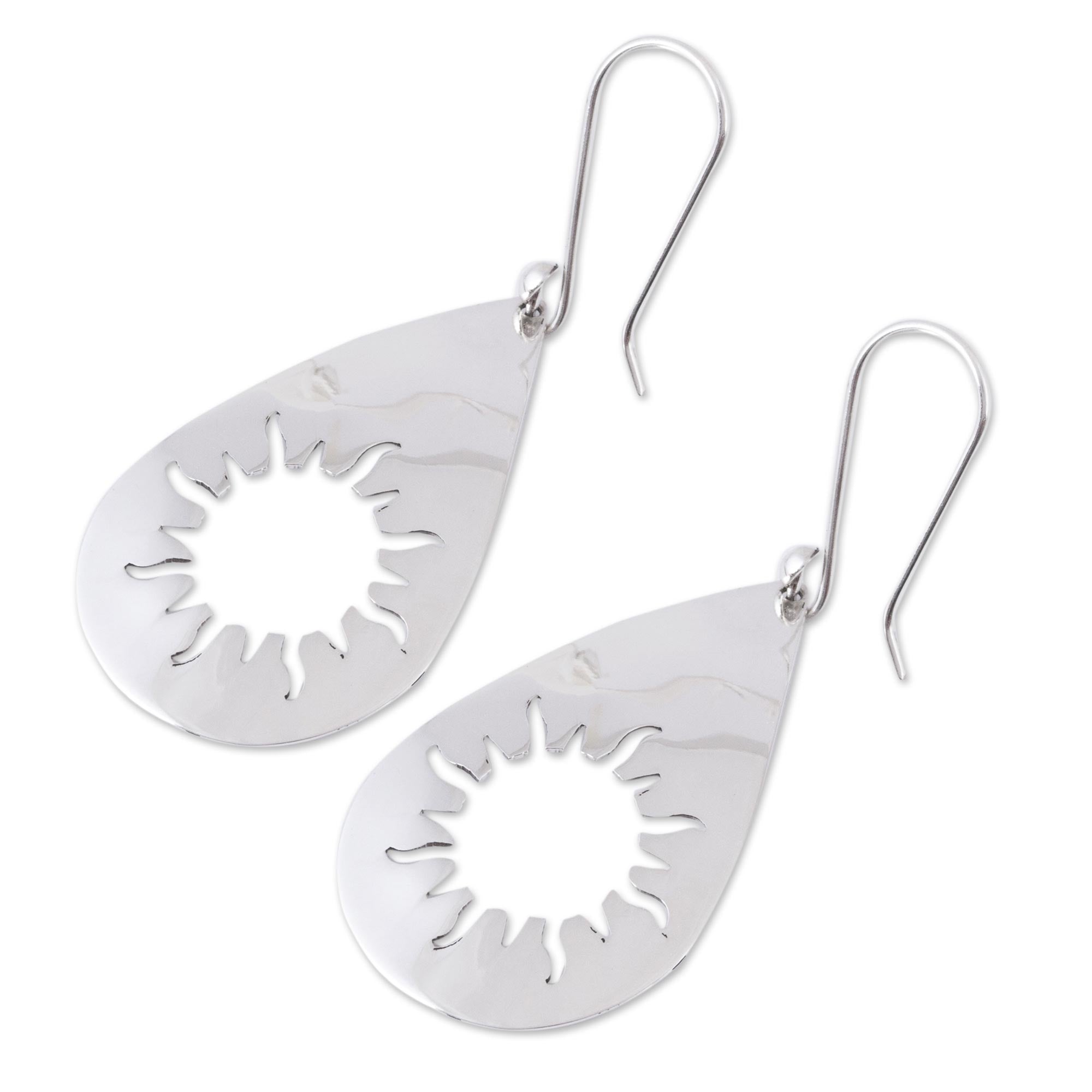 Premium Sun Drops Silver Earrings - Handcrafted in Mexico