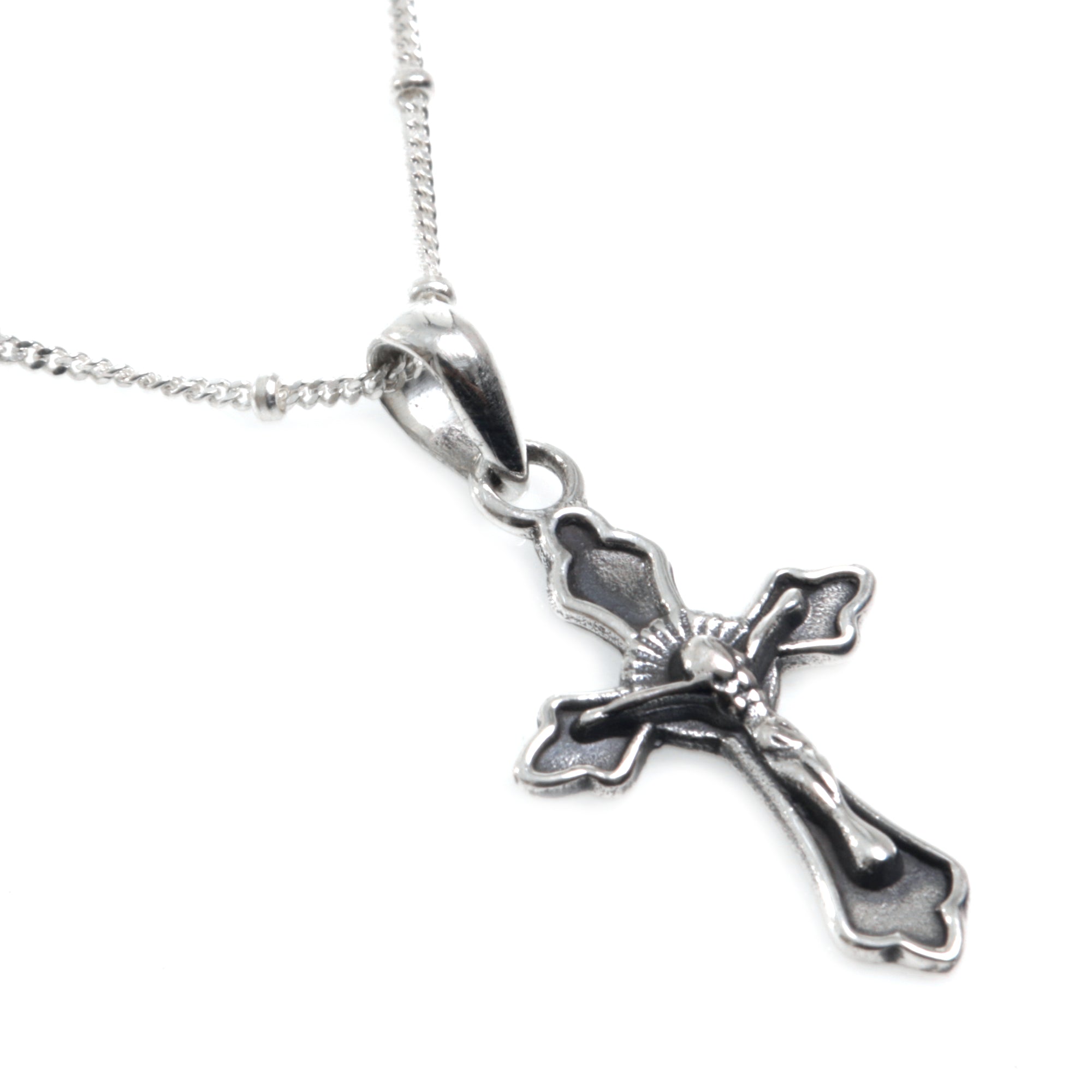 Premium Handmade Sterling Silver Christ on the Cross Necklace