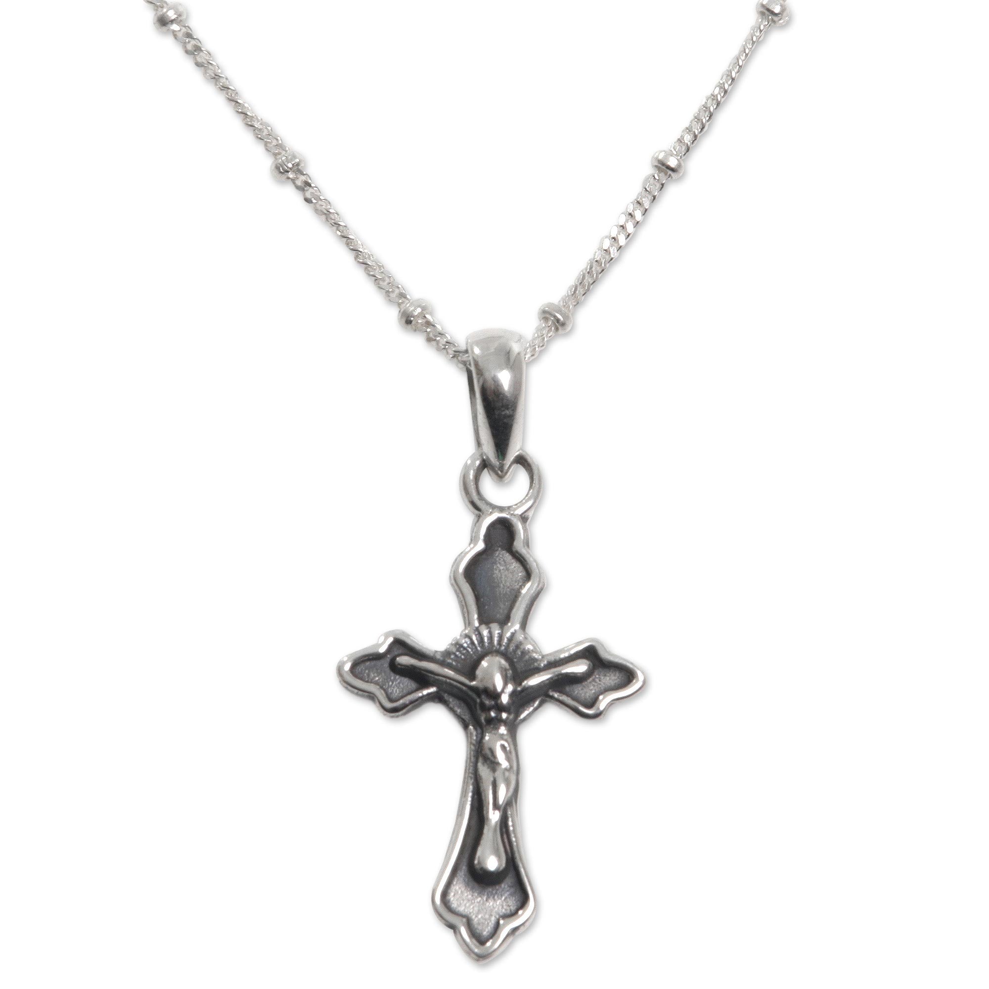 Premium Handmade Sterling Silver Christ on the Cross Necklace