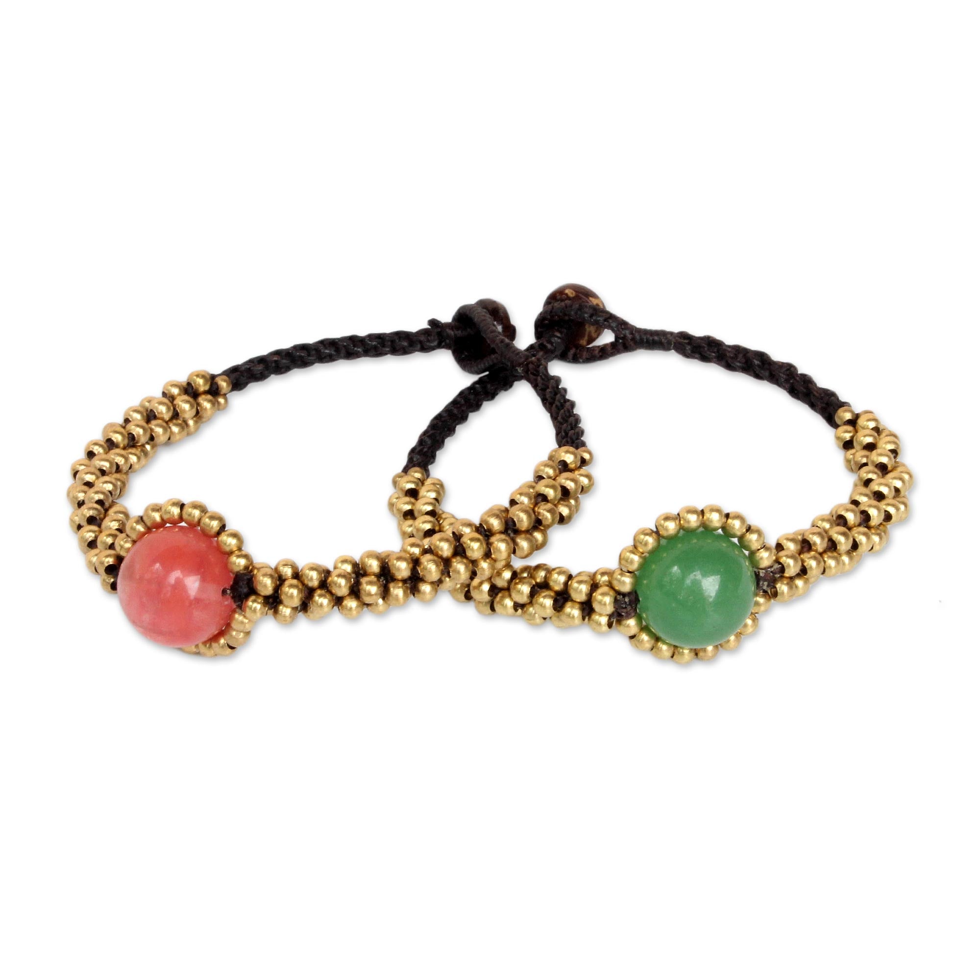 Premium Handcrafted Beaded Brass & Quartz Bracelet Set