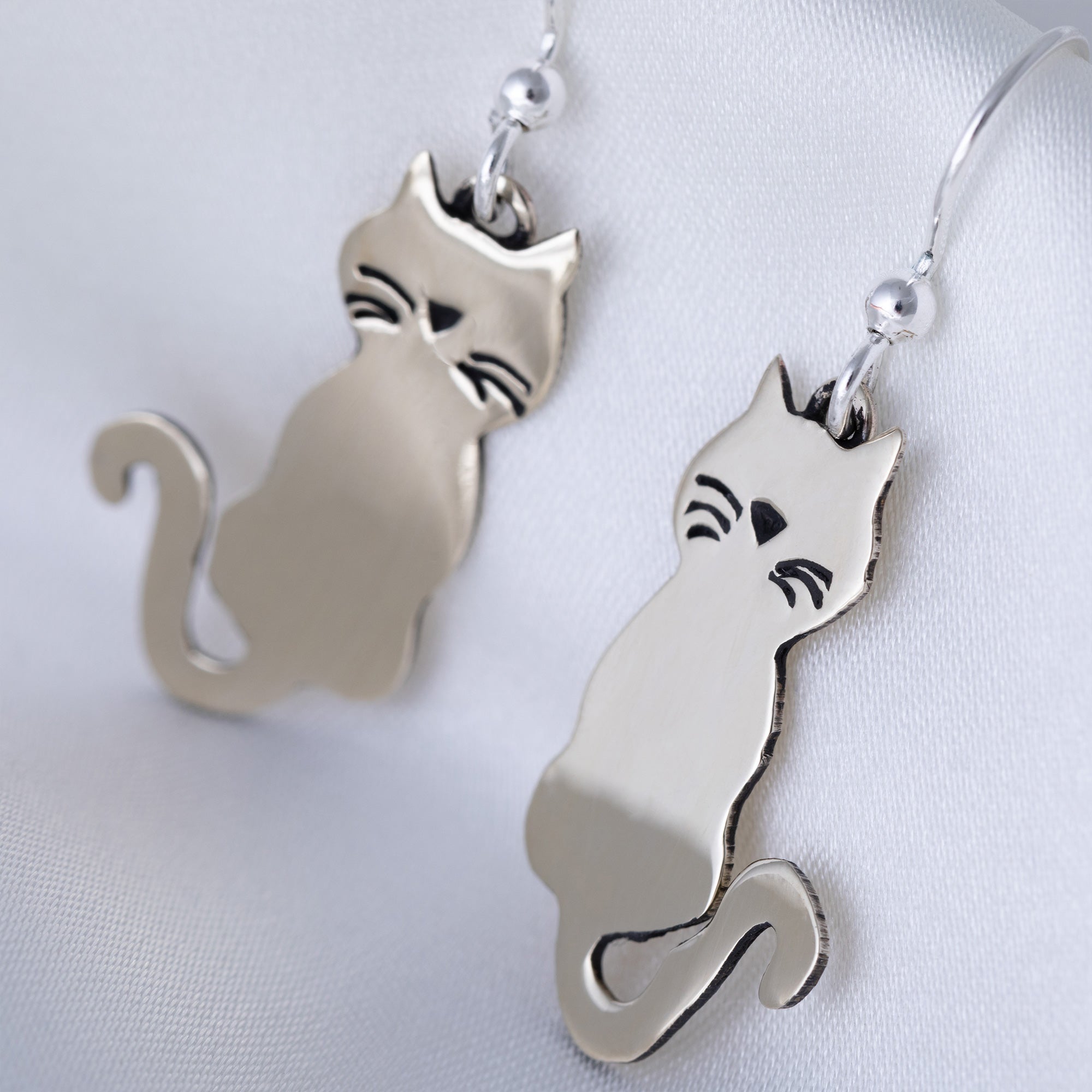 Premium Whiskers Cat Earrings - Ethical & Handmade