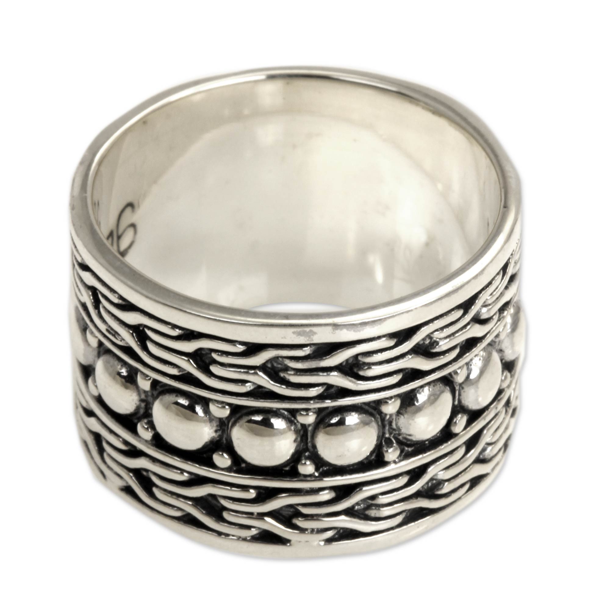 Premium Handcrafted Sterling Silver Band Ring for Men