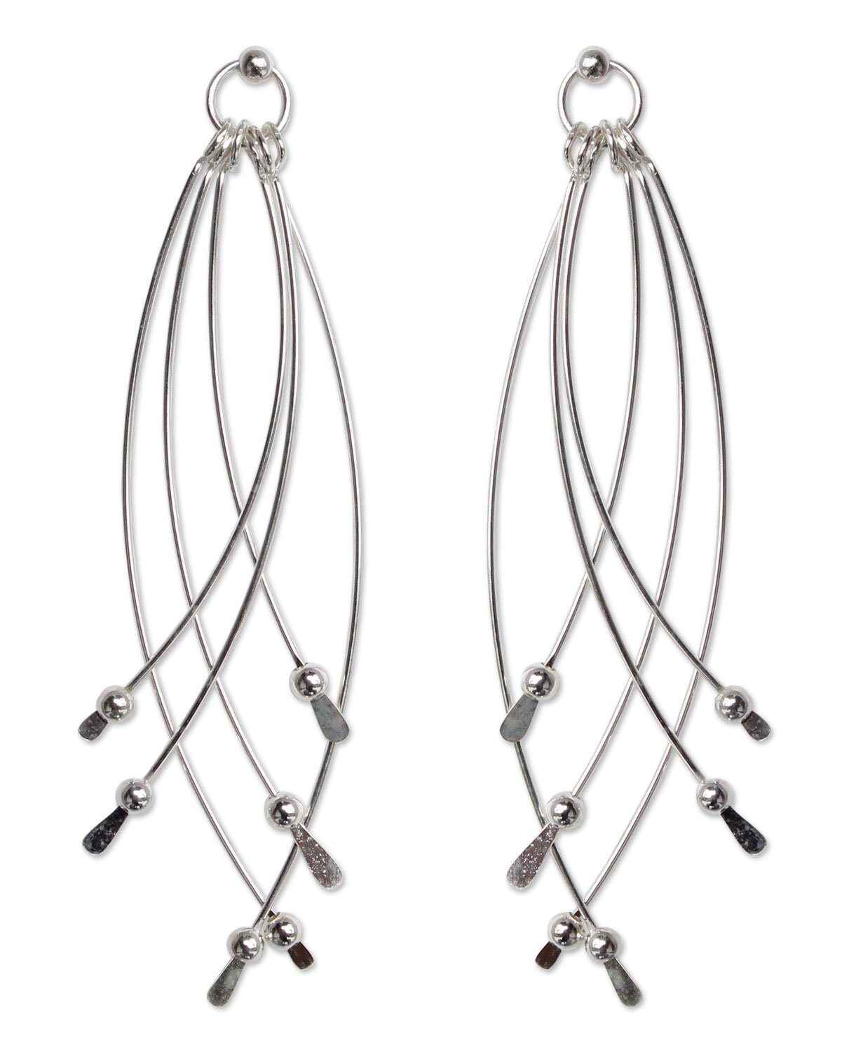 Premium Early Rain Sterling Silver Dangle Earrings