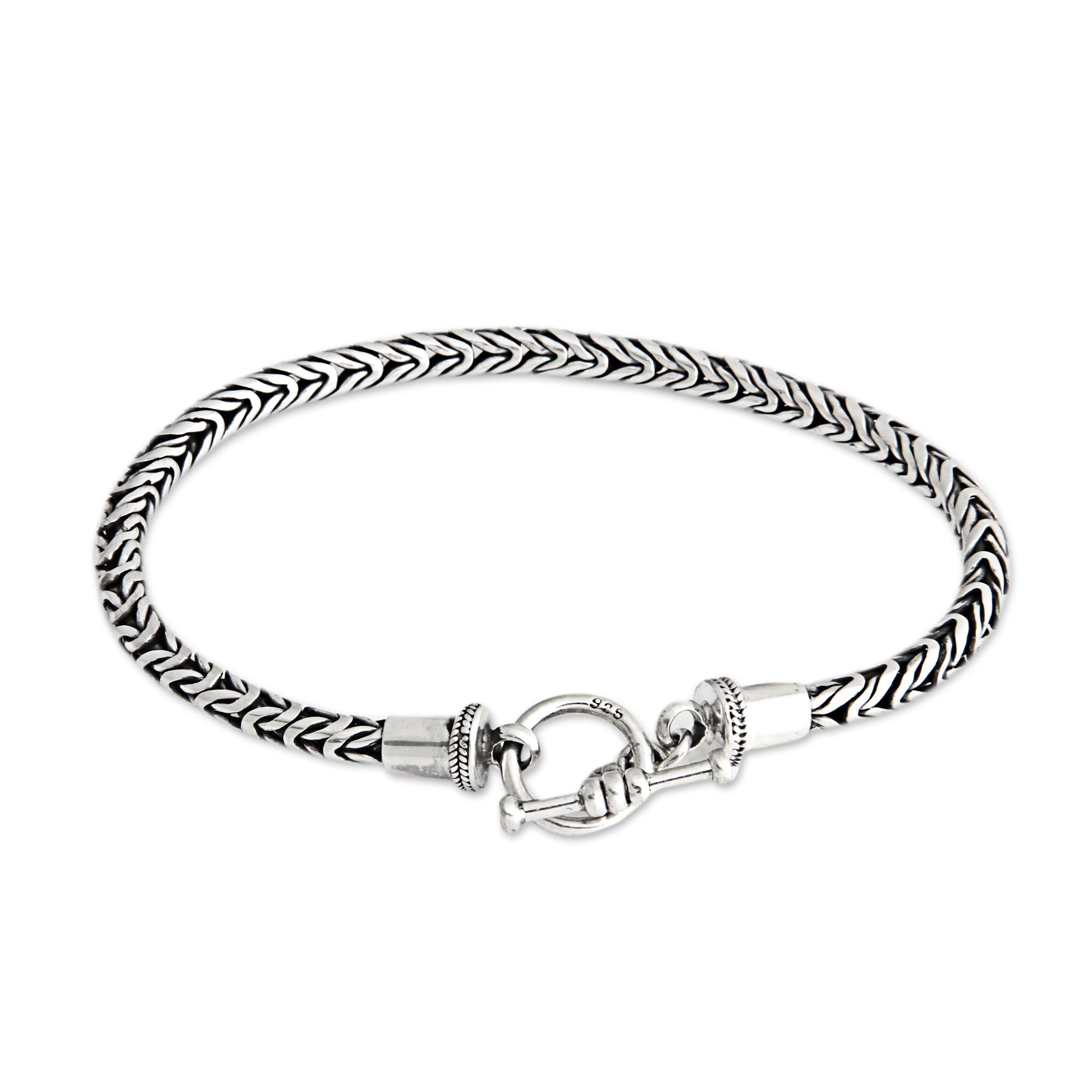 Premium Dragon Tail Sterling Silver Bracelet for Men - Handcrafted & Unique