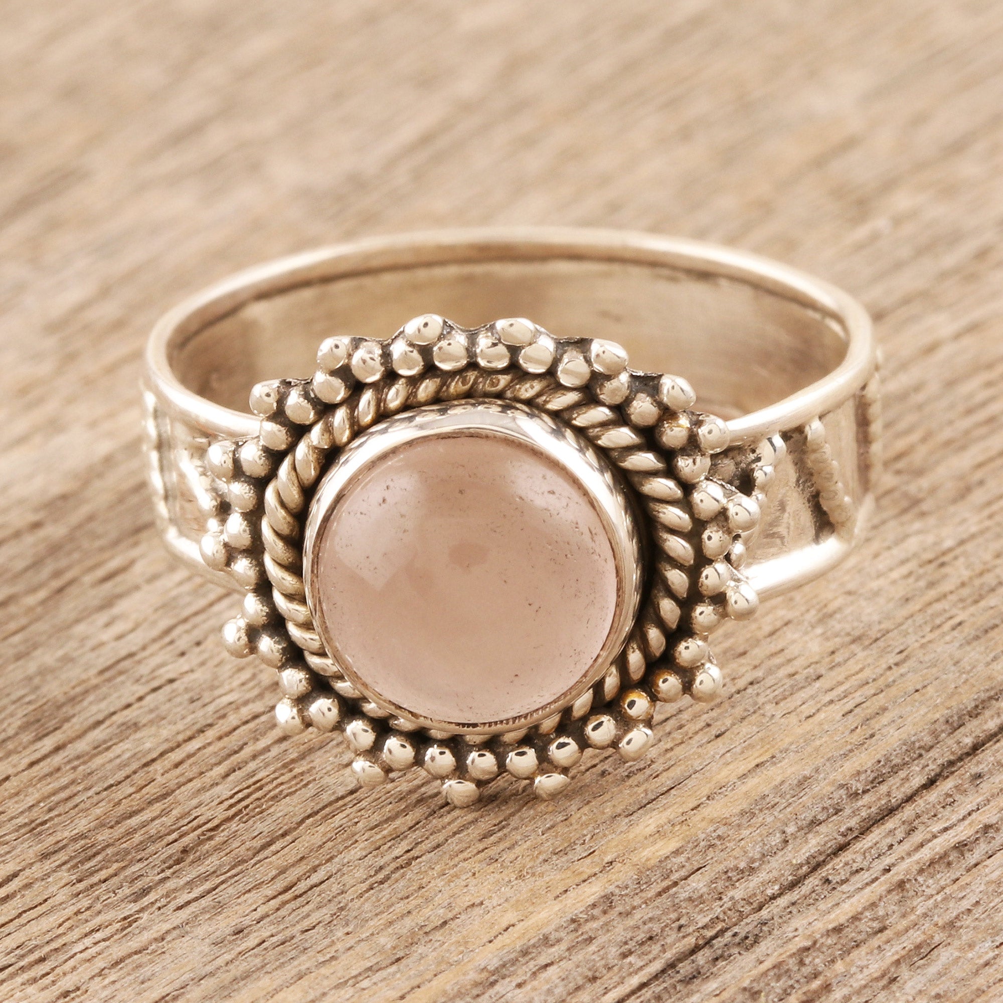 Premium Inner Love Rose Quartz Sterling Silver Ring – Ultimate Harmony & Unconditional Love