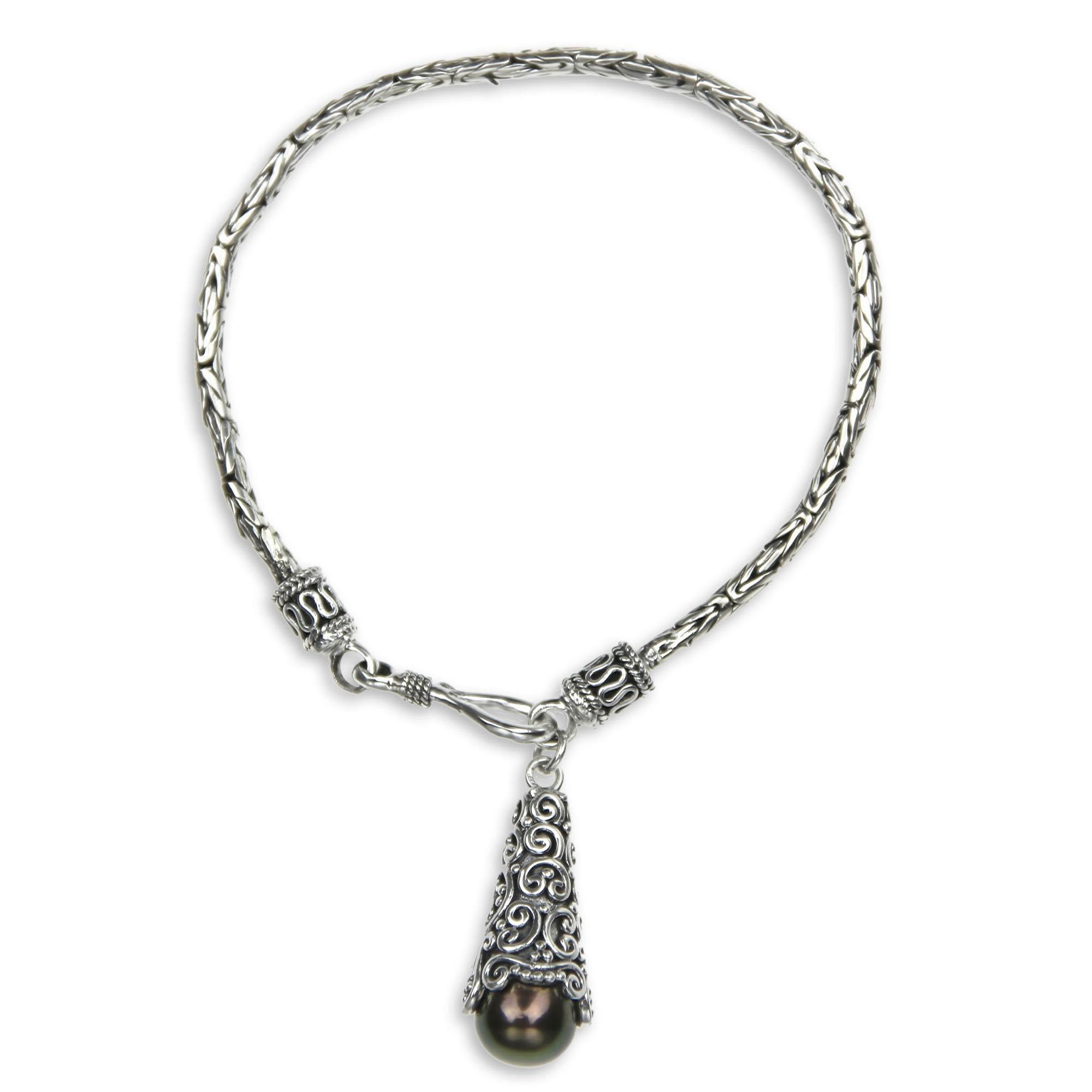 Premium Arabesque Pearl Chain Bracelet - Modern Elegance