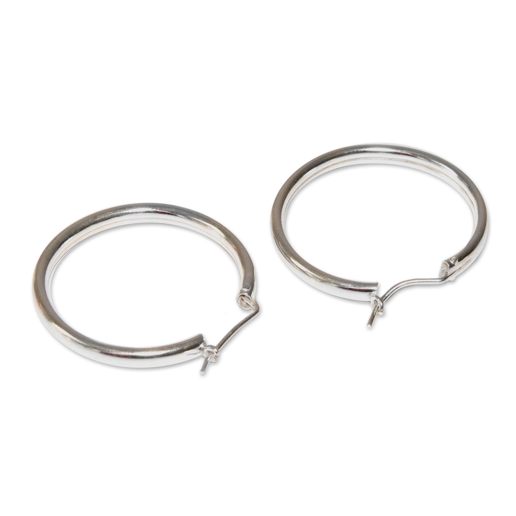 Premium Minimalist Silver Hoop Earrings - Ultimate Sterling 925 Classic