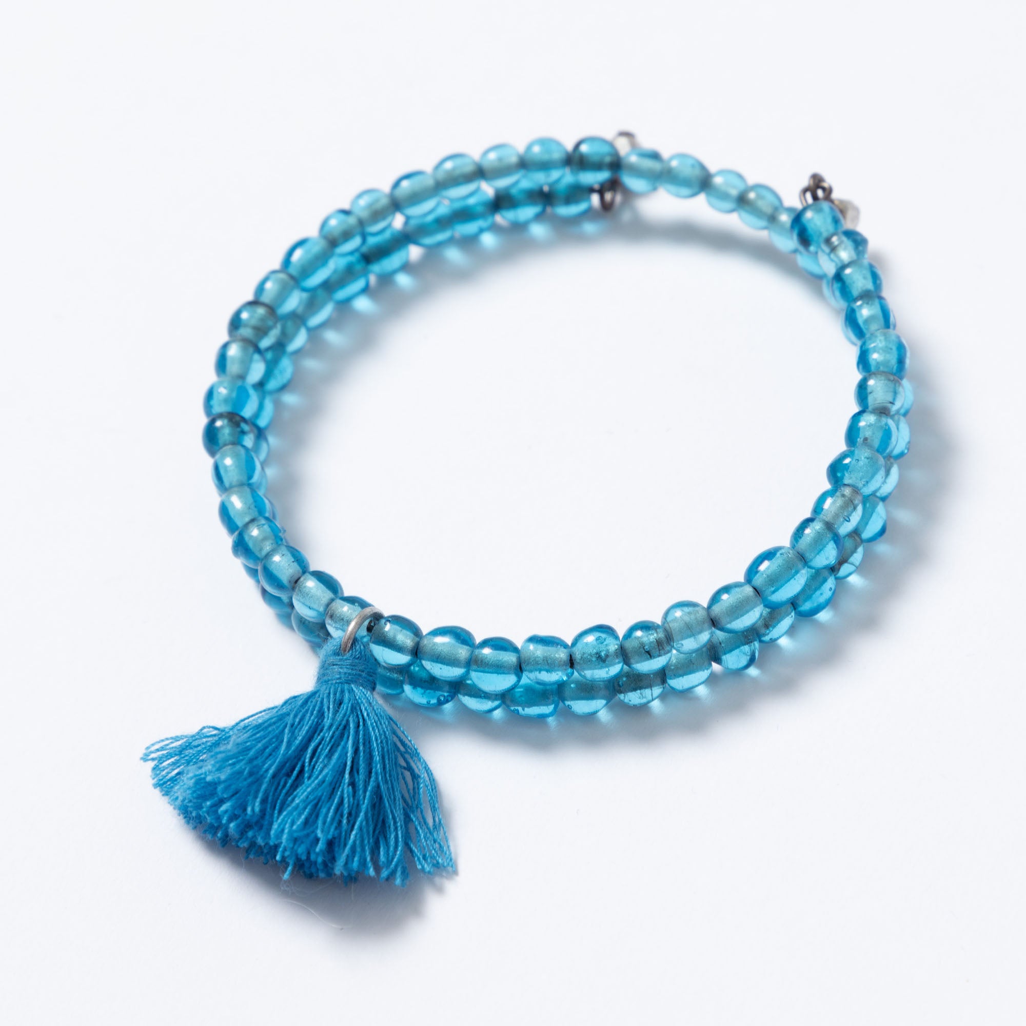 Premium Taj Tassel Glass Bead Bracelet - Bohemian Elegance