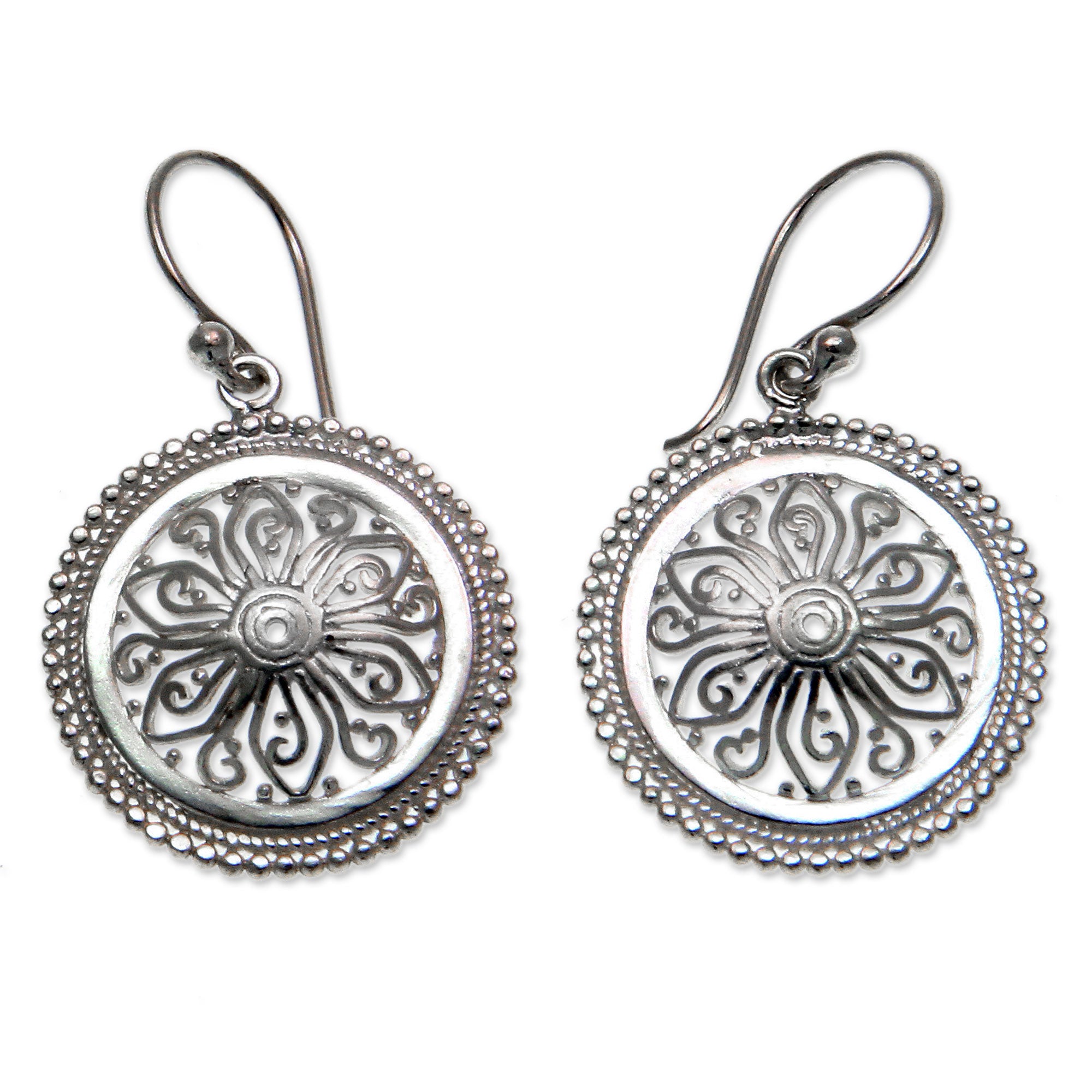 Premium Paradise Bloom Sterling Silver Dangle Earrings - Ultimate Tropical Elegance