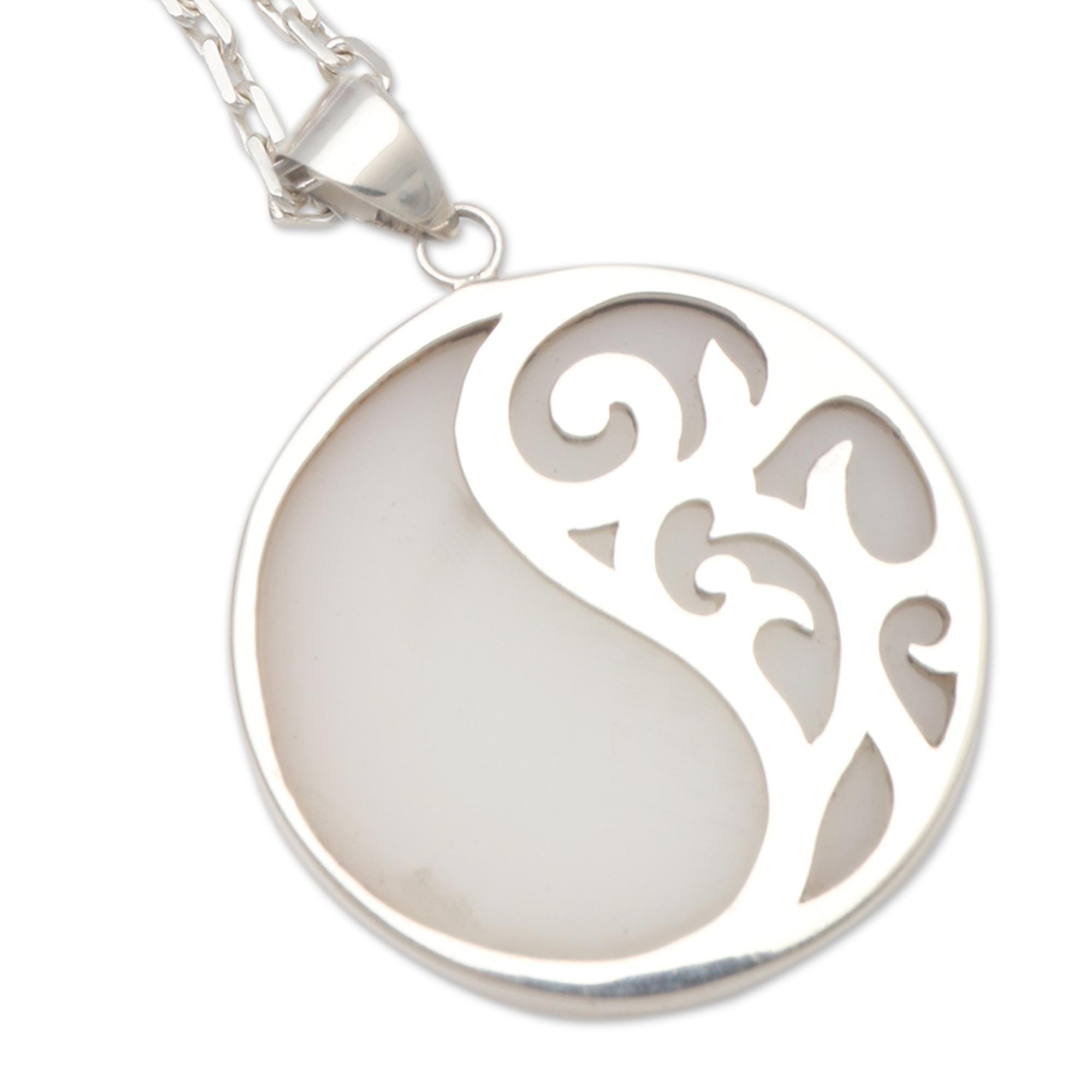 Premium Yin & Yang Sterling Silver Pendant Necklace - Handcrafted in Bali