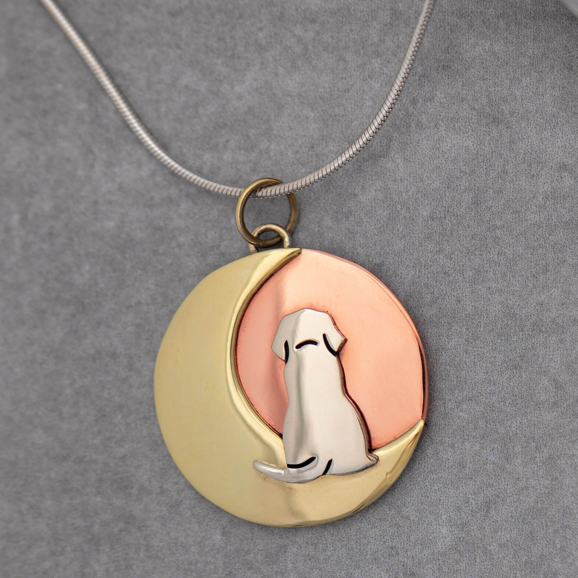 Premium Moonlight Dog Pendant Necklace