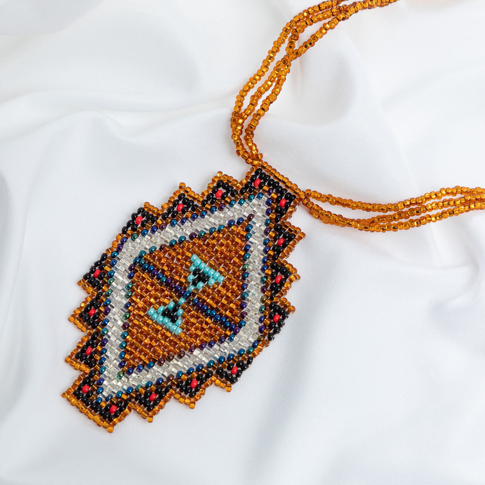 Premium Mayan Pyramid Beaded Necklace - Bold Boho Statement