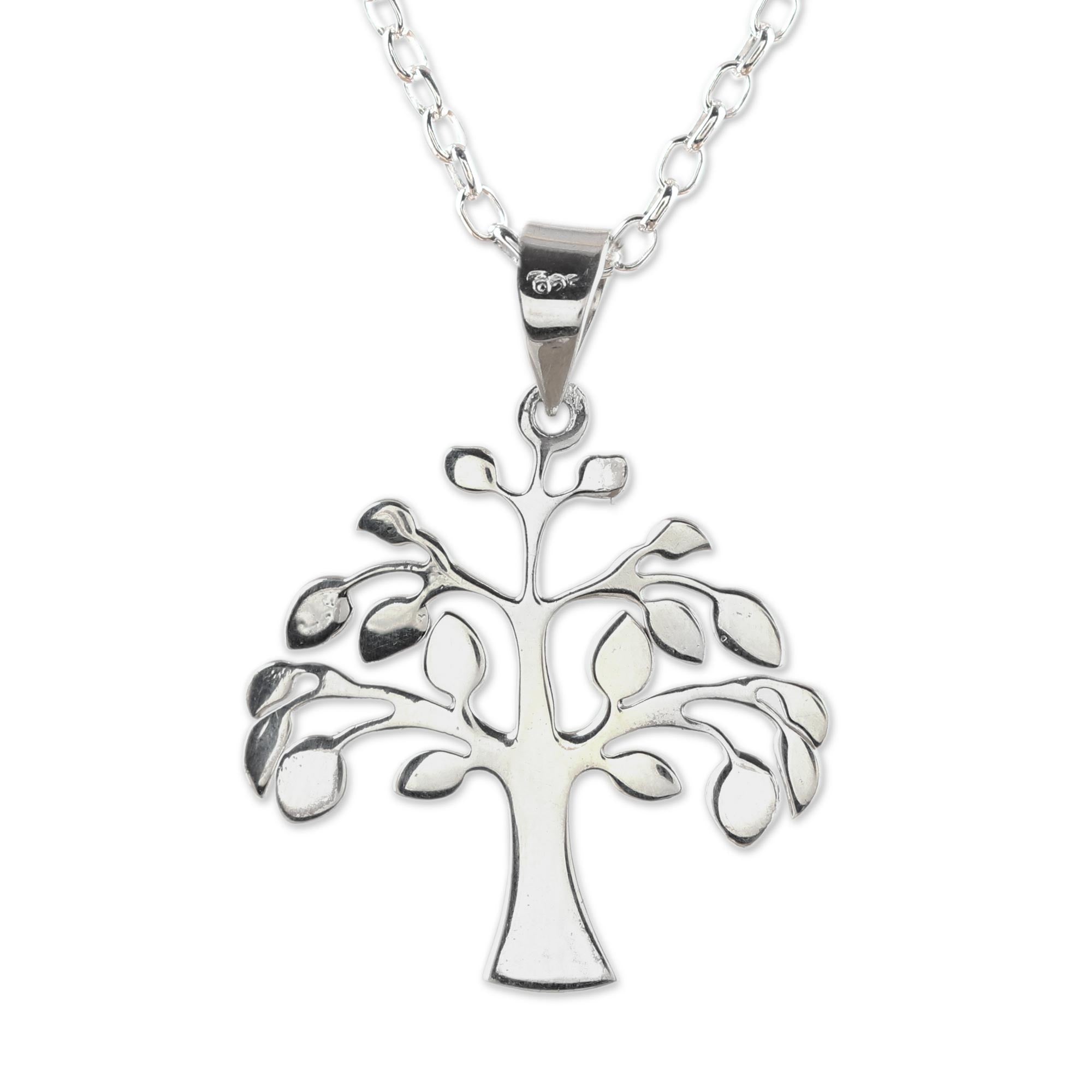 Premium Kalpvriksh Tree Sterling Silver Pendant Necklace - Handcrafted in India