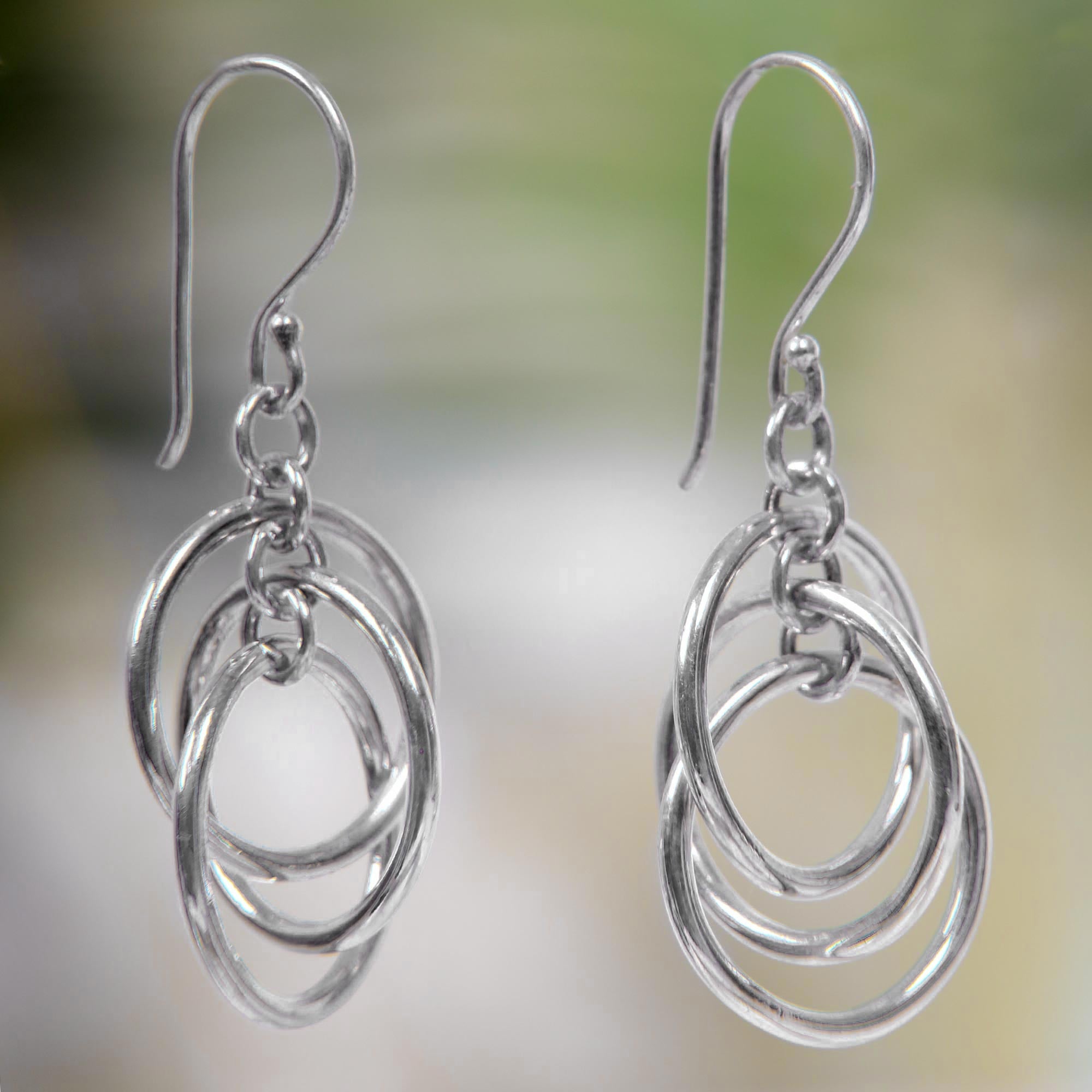 Premium Ring Ring 3 Sterling Silver Hook Earrings - Ultimate Style Upgrade