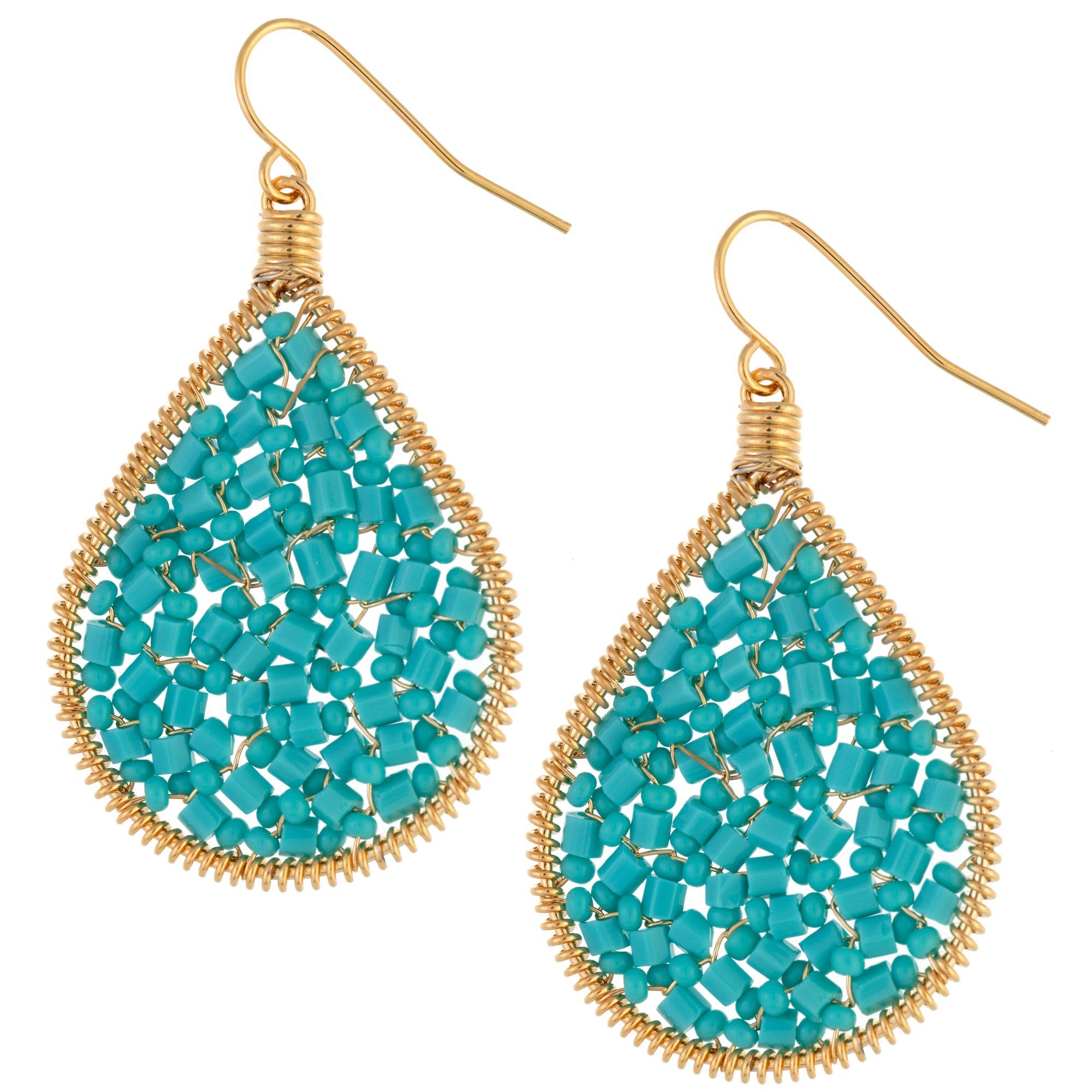 Premium Bohemian Gold-Plated Beaded Earrings