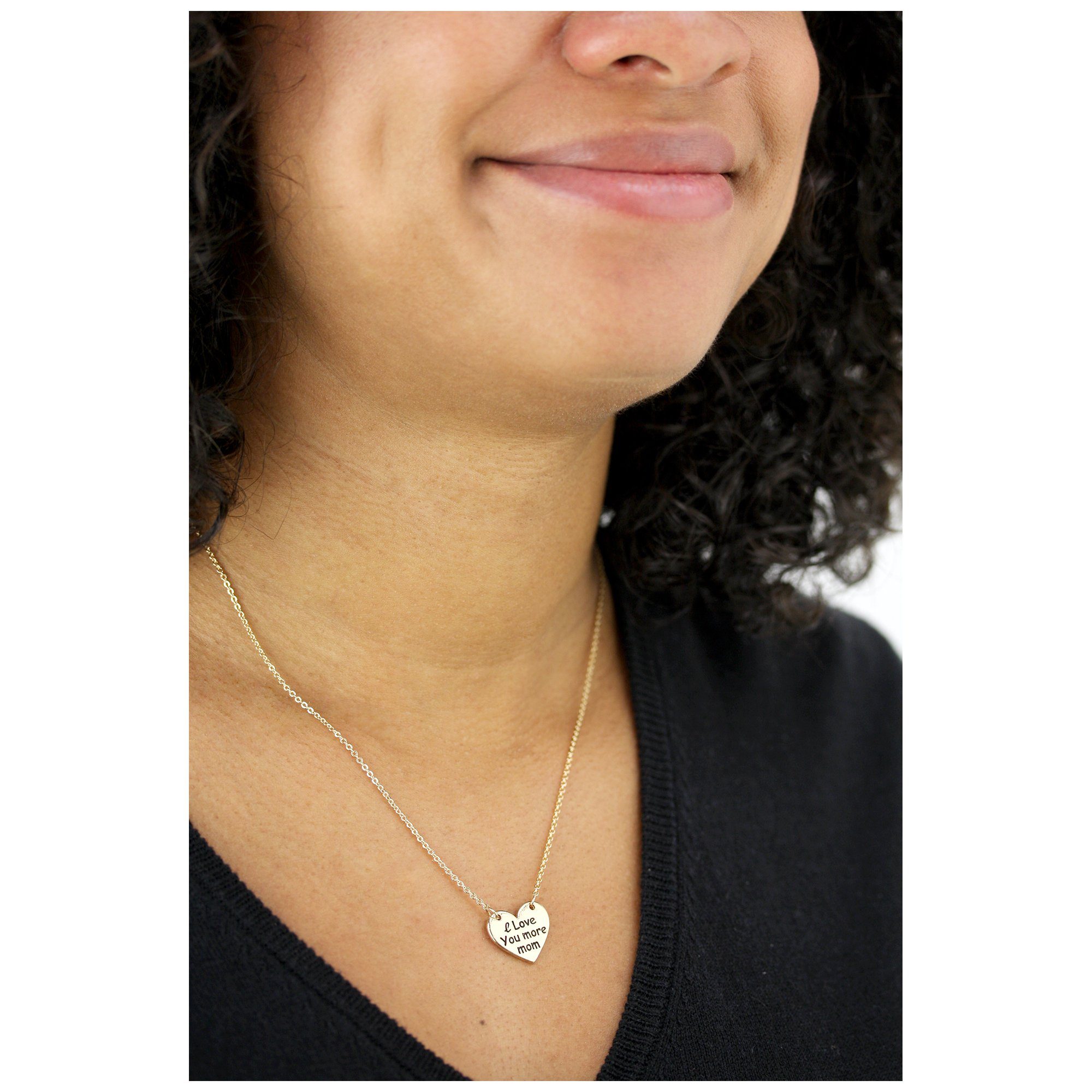 Premium 'I Love You More Mom' Heart Necklace