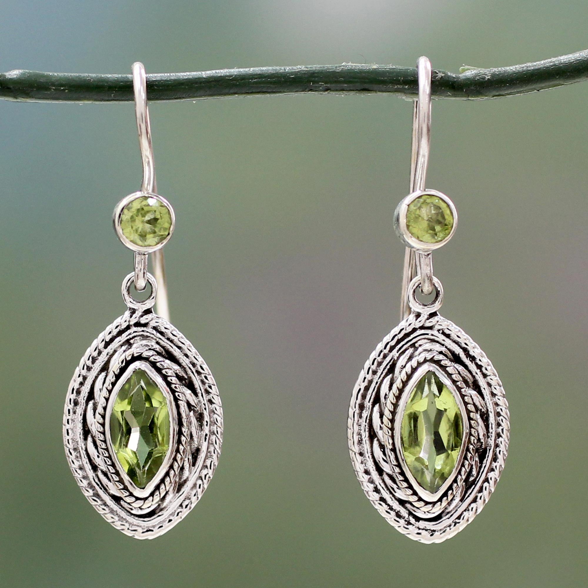 Premium Springtime Muse Peridot Dangle Earrings - Ultimate Elegance