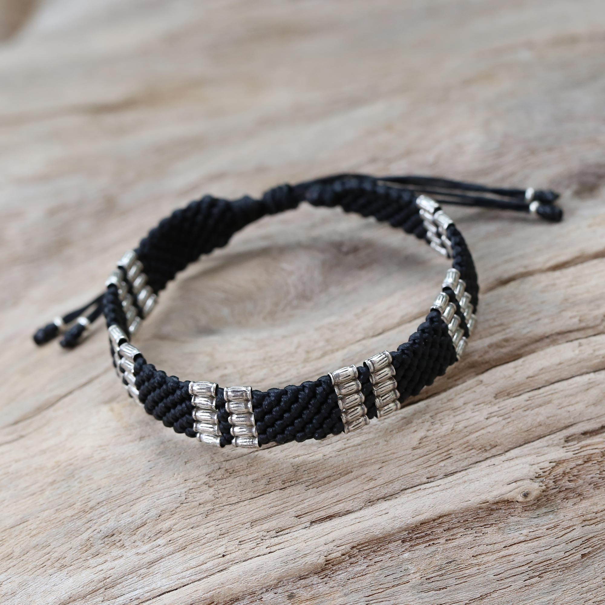 Premium Hill Tribe Silver Rice Bead Bracelet - Handcrafted Elegance