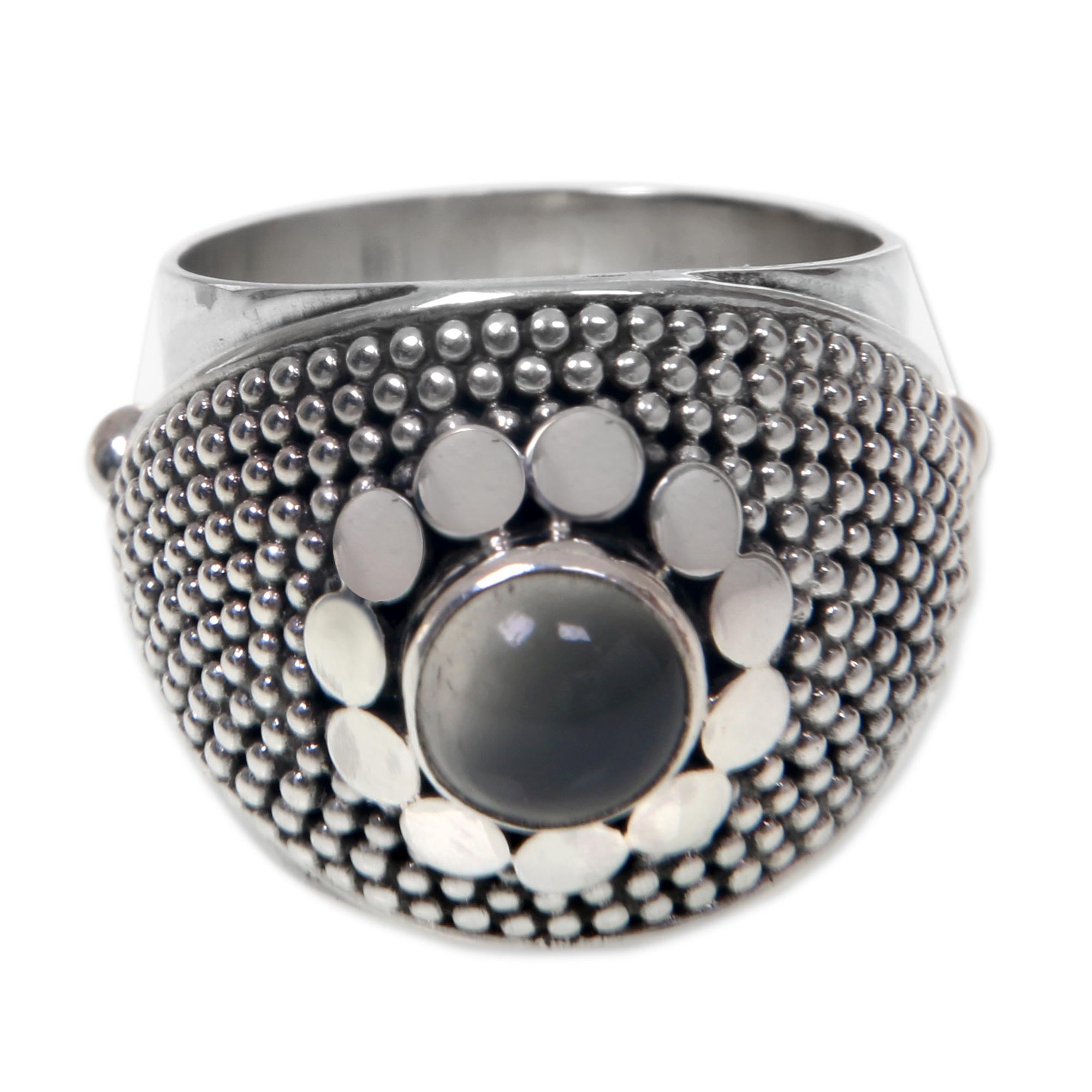 Premium Moonstone Sterling Silver Ring – Handcrafted in Bali