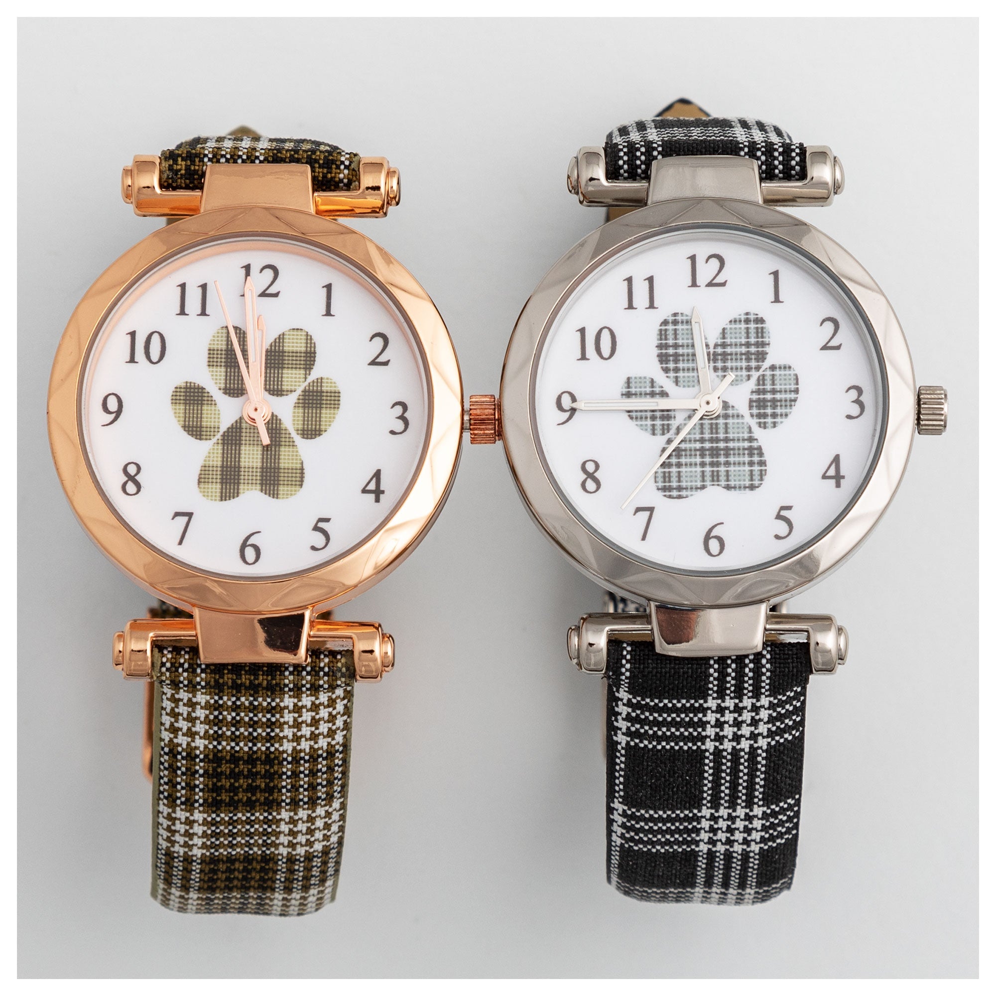 Ultimate Plaid Paw Print Watch - Stylish & Water-Resistant