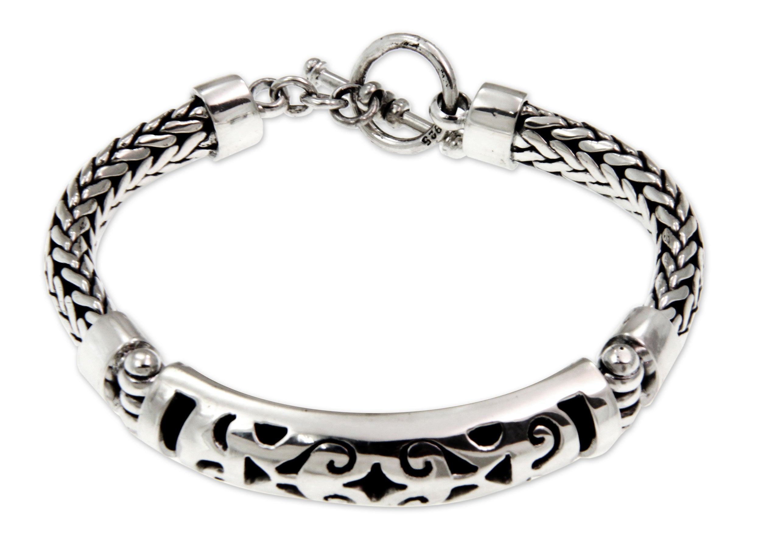 Premium Blessing Sterling Silver Bracelet - Ultimate Peace Symbol