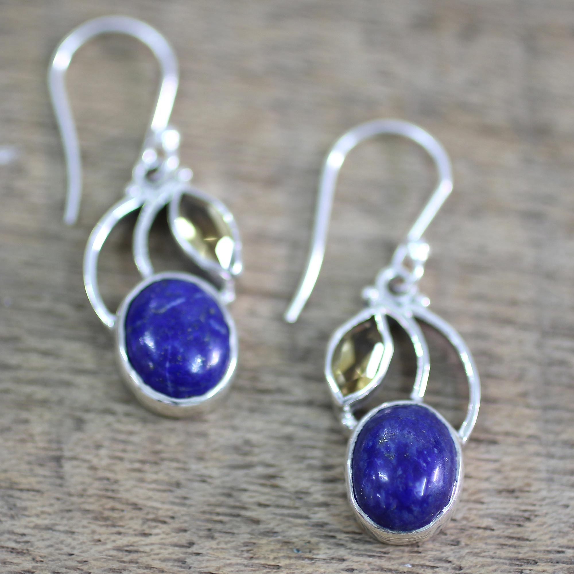 Premium Starry Beauties Lapis Lazuli Dangle Earrings - Handcrafted Elegance