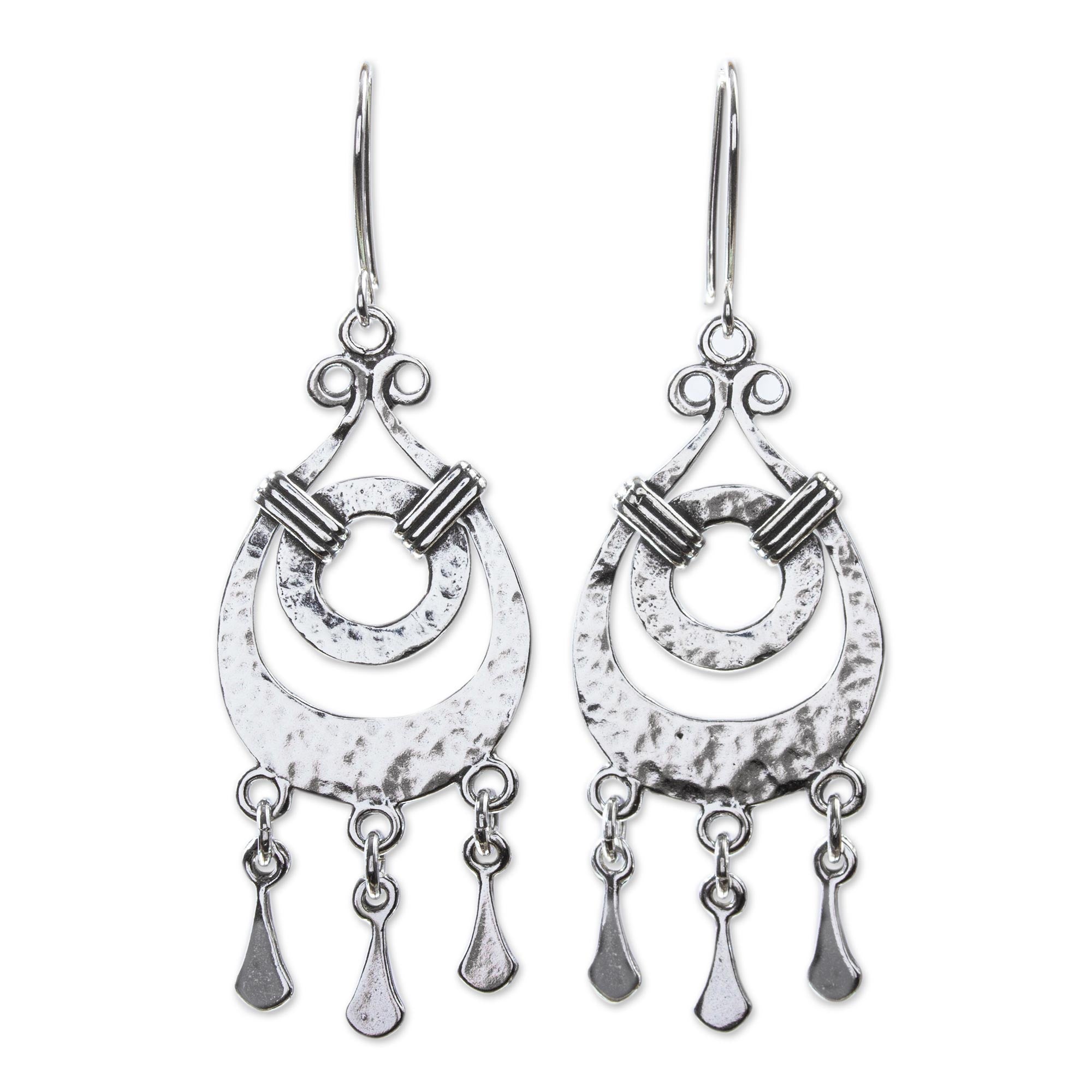 Premium Vintage Handcrafted Sterling Silver Chandelier Earrings