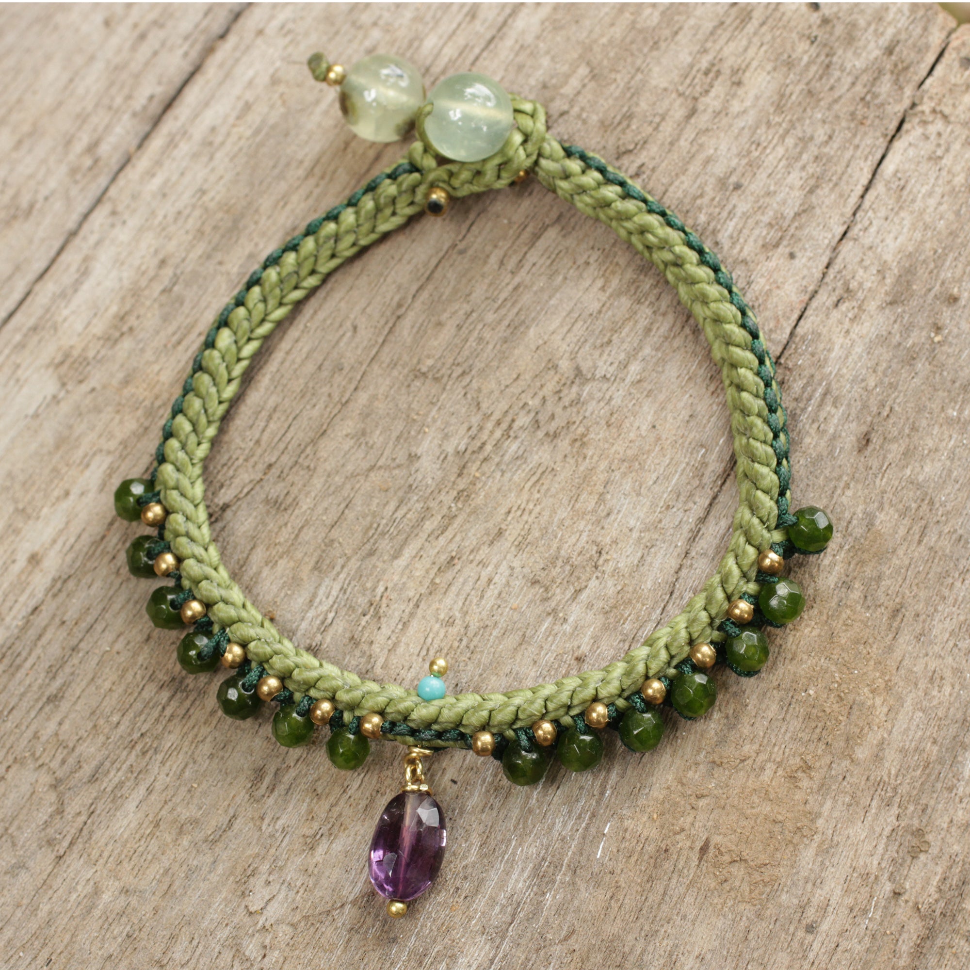 Premium Jungle Green Beaded Bracelet - Handcrafted Luxury