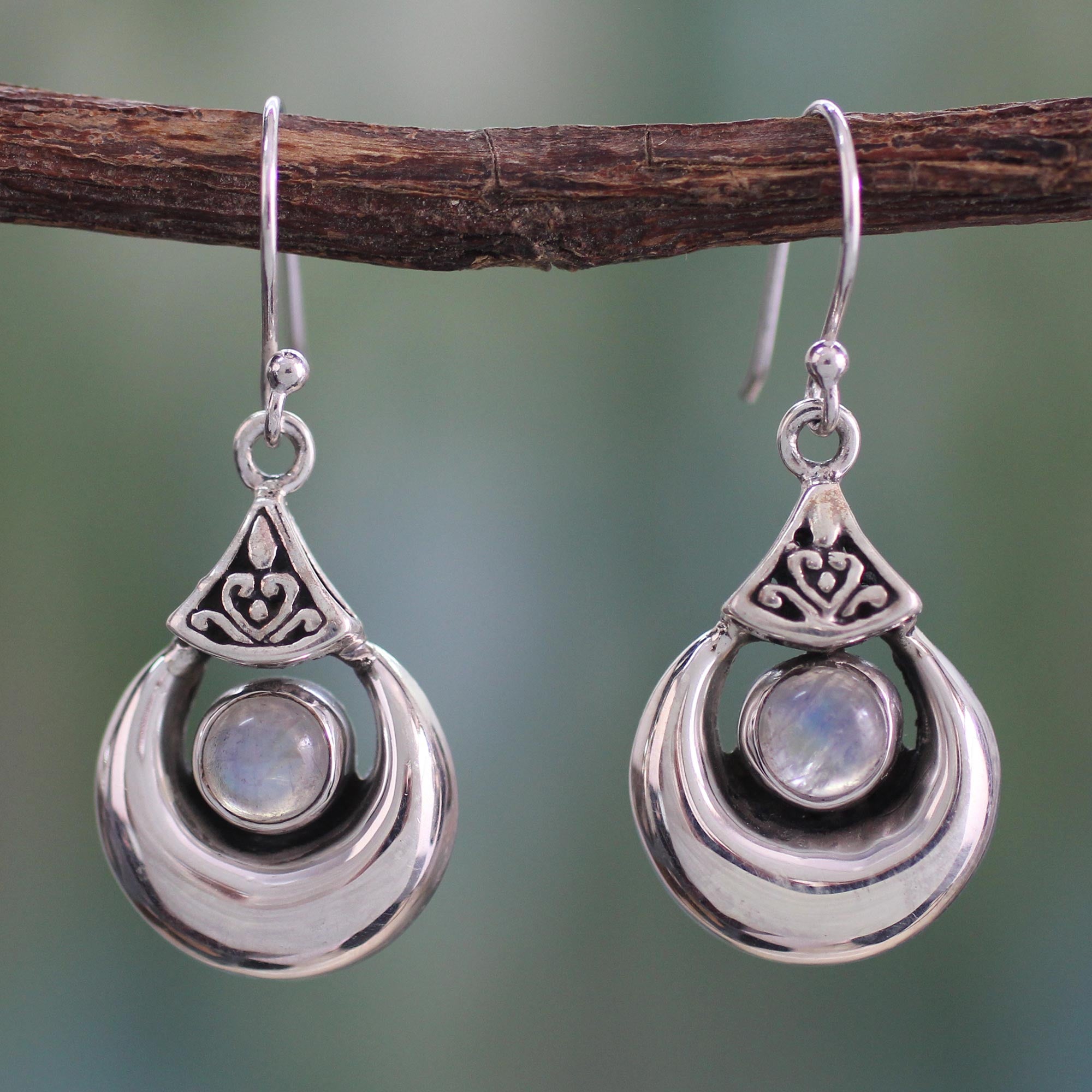 Premium Goddess Fortunes Rainbow Moonstone Earrings